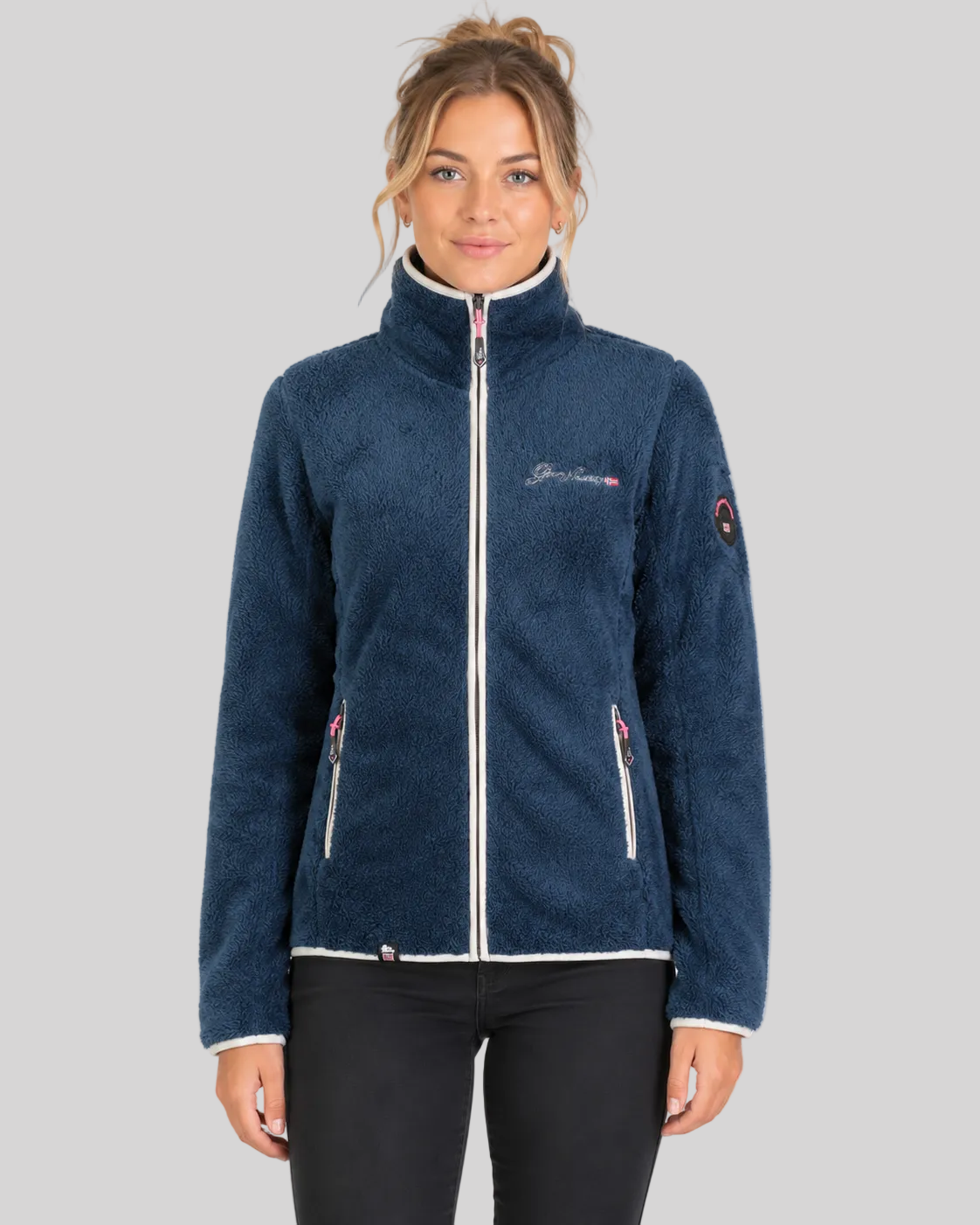 geographical-norway-unique-damen-fleecejacke-marine image 6