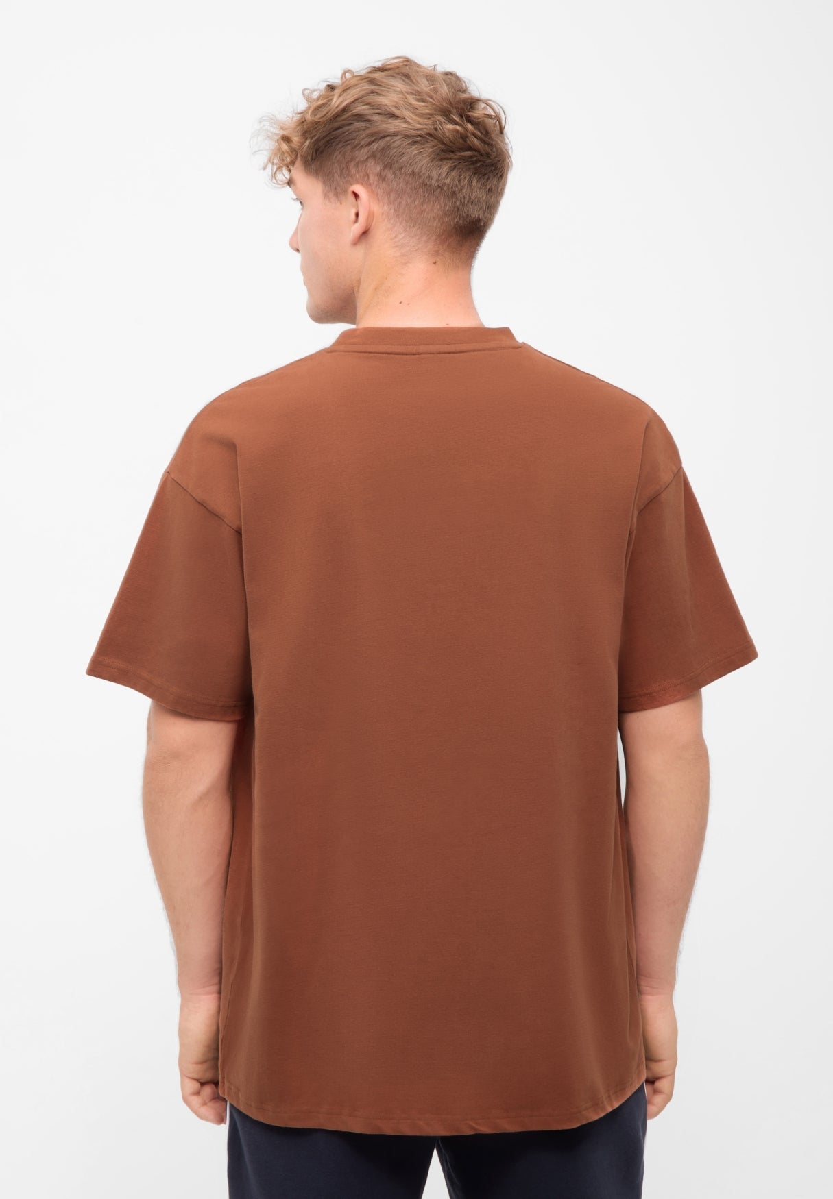 bench-elias-t-shirt-herren-rustic-brown-frontprint-loose image 3