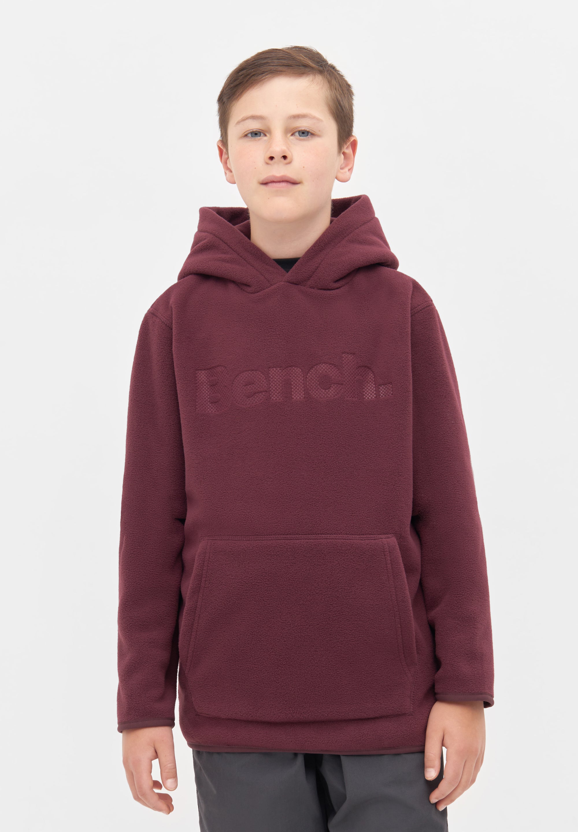 bench-himala-b-fleece-pullover-jungen-burgundy-logo image 2