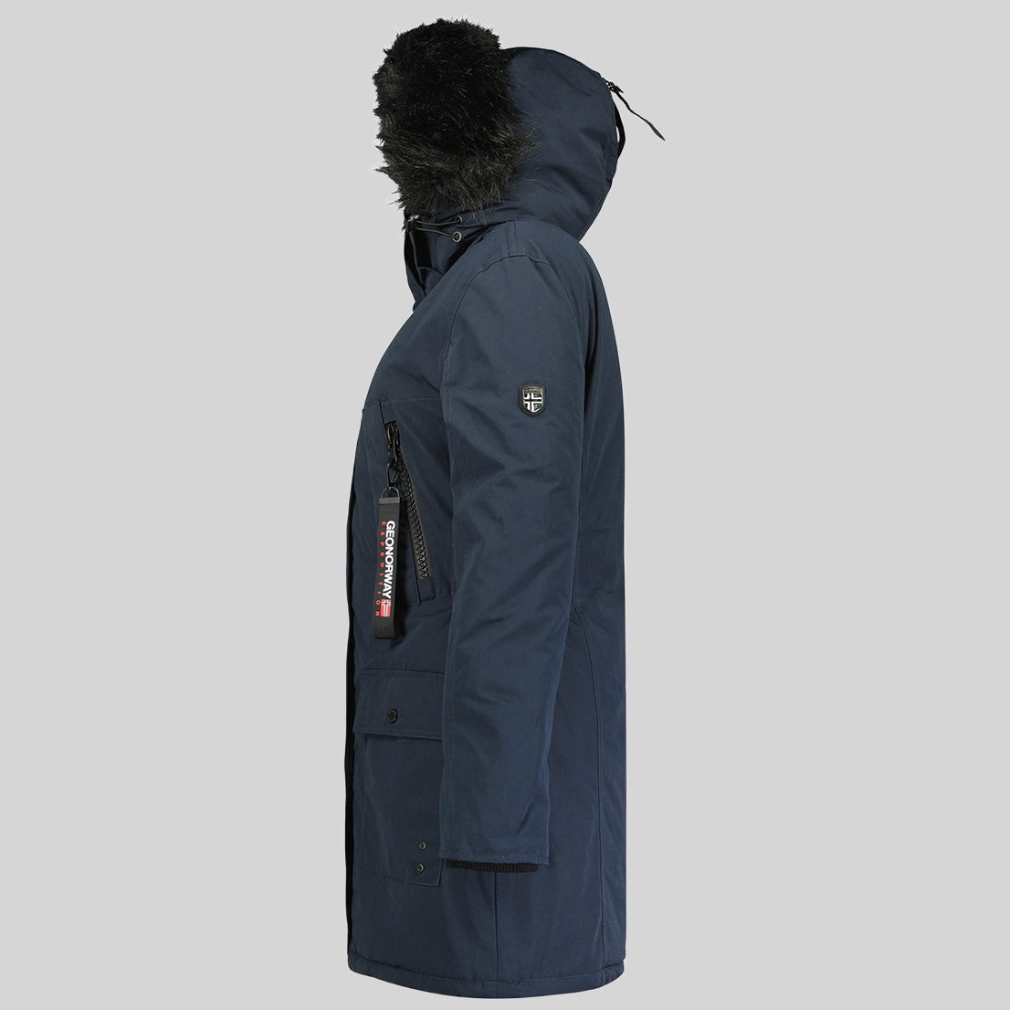 geographical-norway-corta-parka-damen-marine-mit-fellkapuze image 4