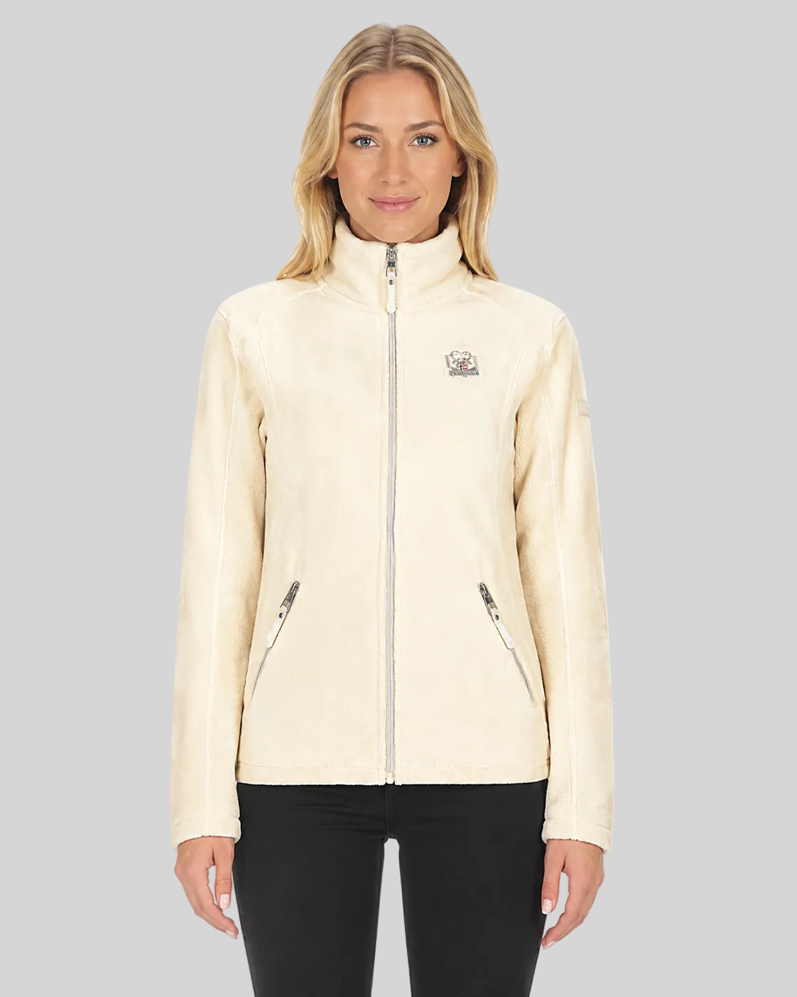 geographical-norway-ticarina-damen-fleecejacke-schwarz-tailliert image 1