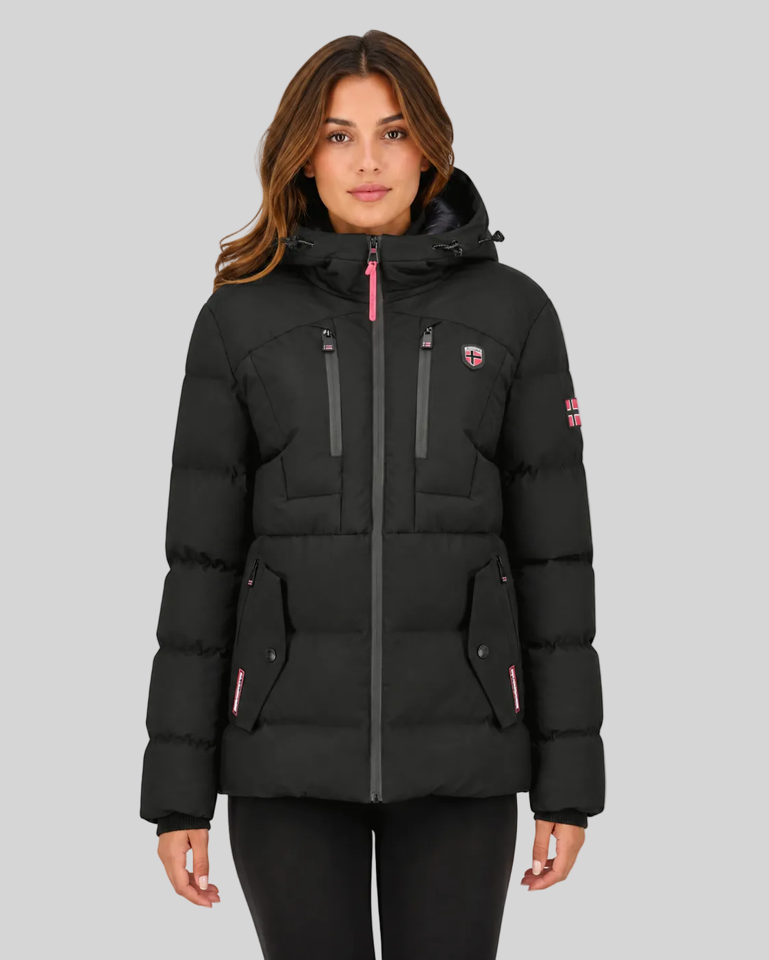 geographical-norway-cachot-damen-parka-schwarz-winter image 1