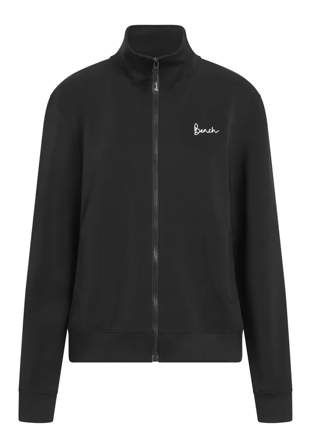 bench-ancona-damen-sweatjacke-black-modal-stehkragen image 1