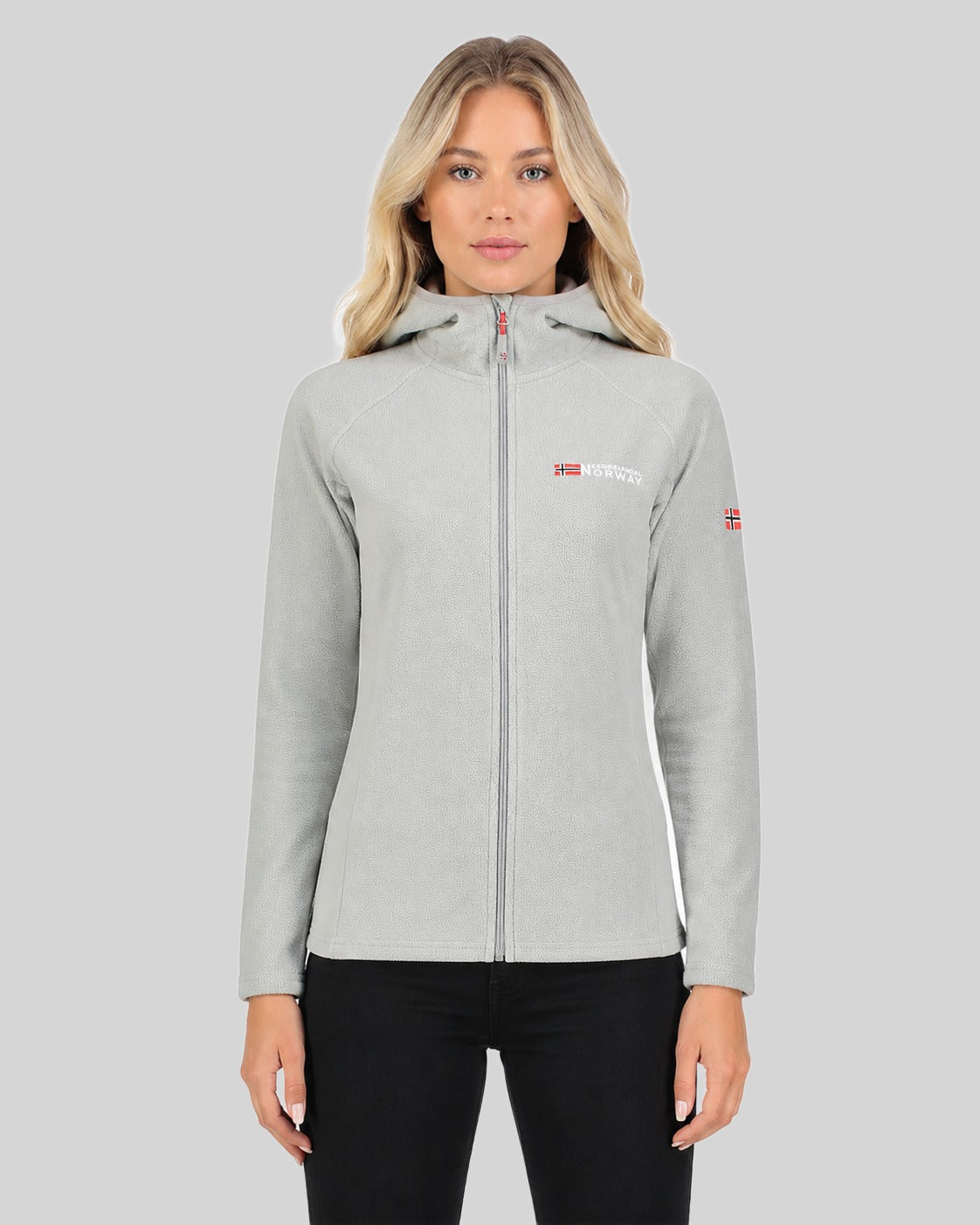 geographical-norway-tugood-fleecejacke-damen-hellgrau-leicht image 1