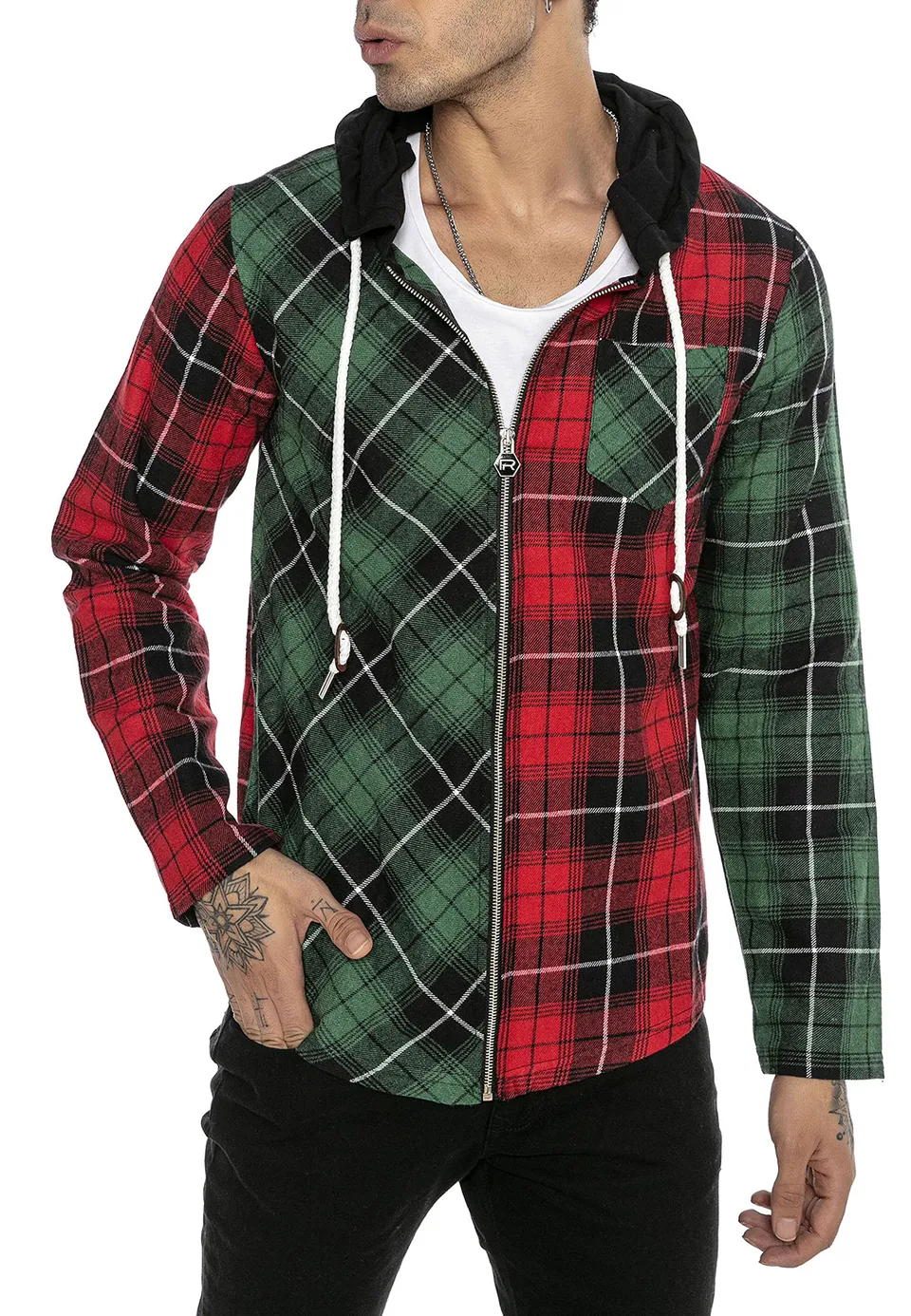 redbridge-hemden-m2176-holzf-ller-sweatjacke-kapuzenjacke image 1