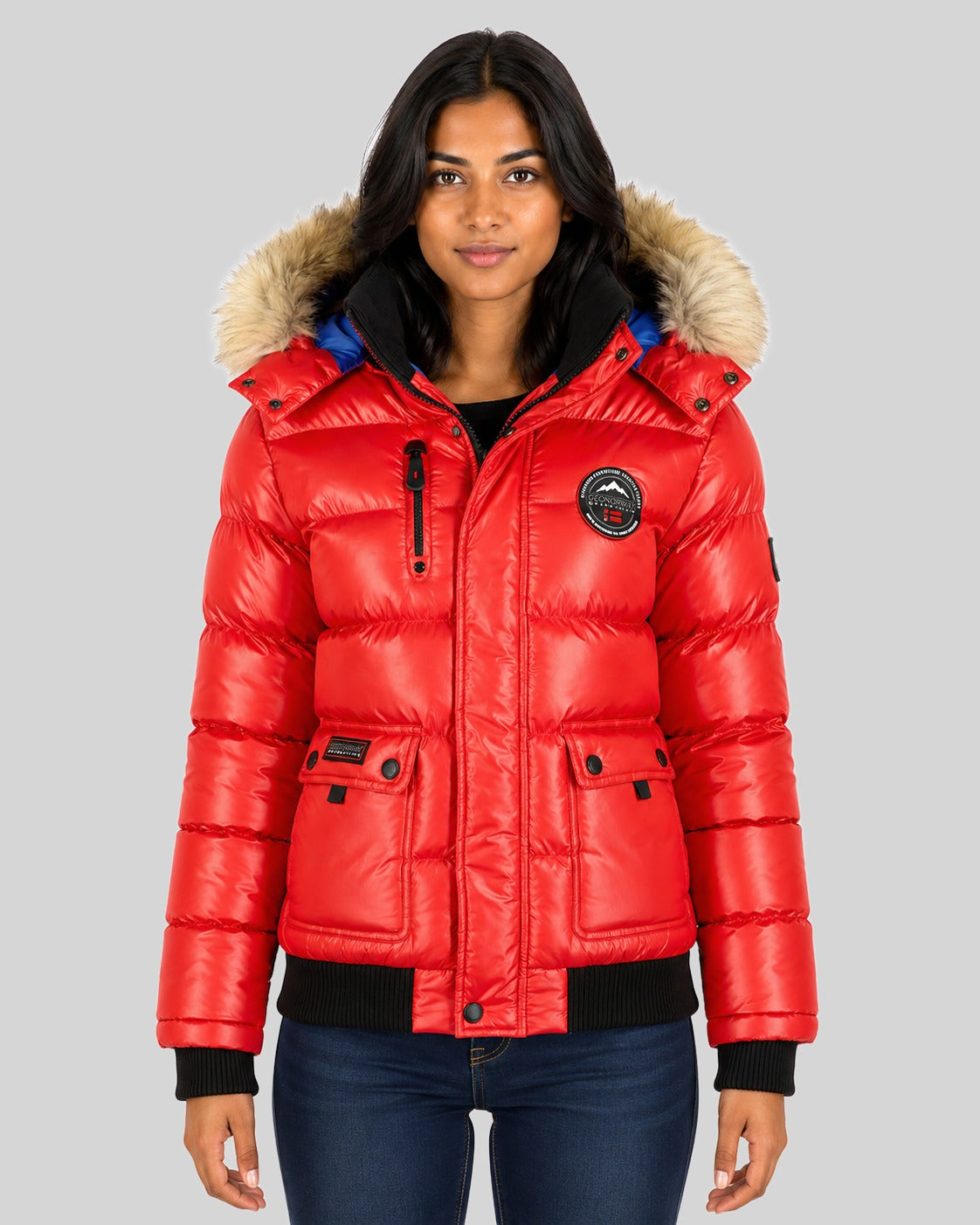 geographical-norway-bugs-damen-daunenjacke-marine-mit-fellkapuze image 6