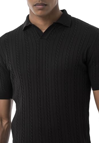 redbridge-poloshirts-herren-strick-polo-zopfmuster-slim-fit image 5