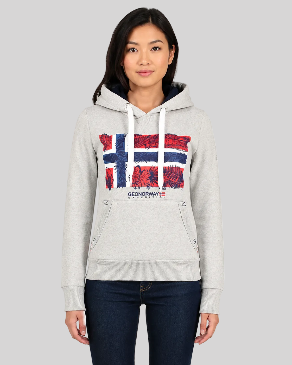 geographical-norway-gpalm-damen-sweatshirt-mit-kapuze-grau image 6