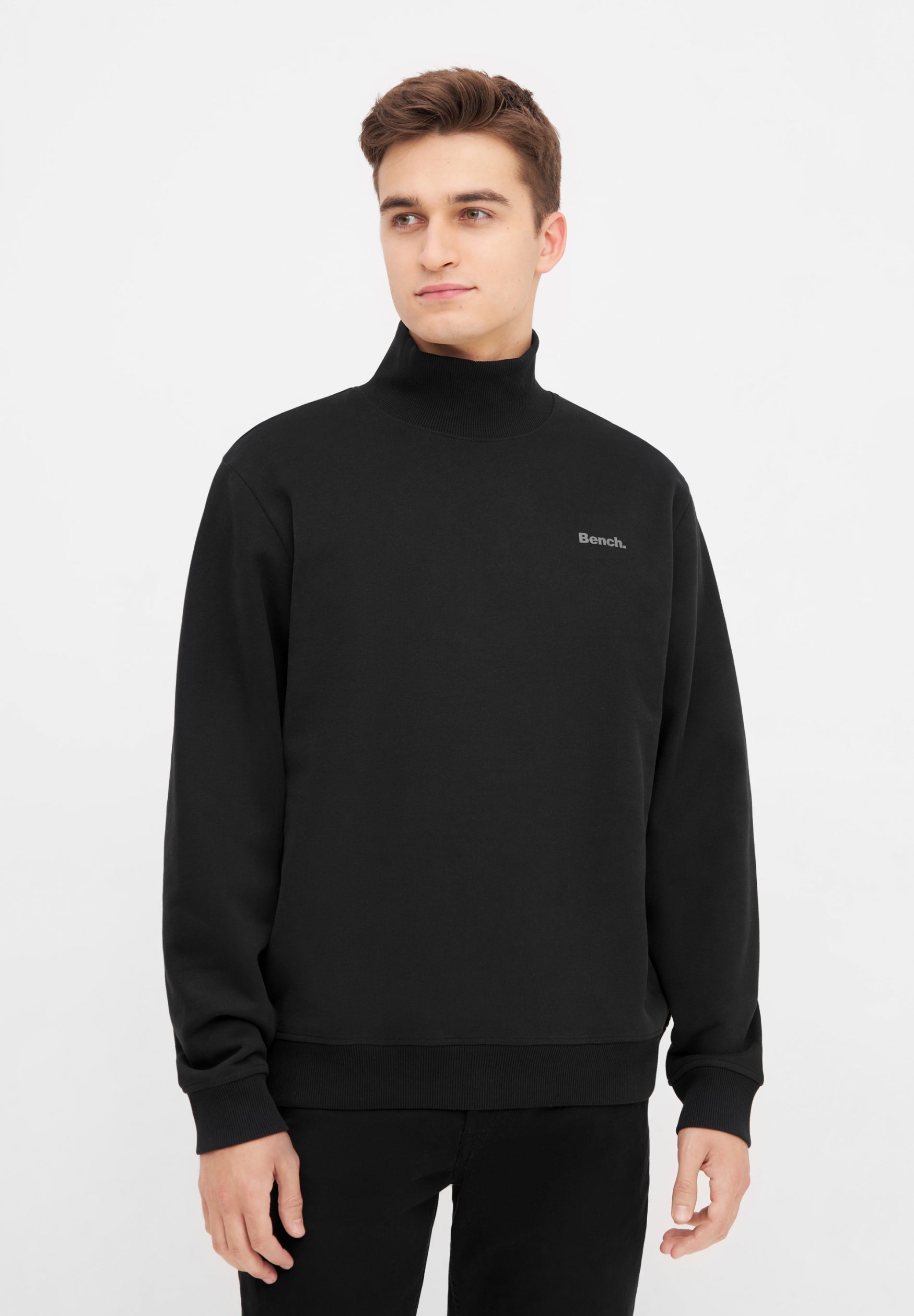 bench-turku-sweatshirt-herren-schwarz-m-50-stehkragen image 2