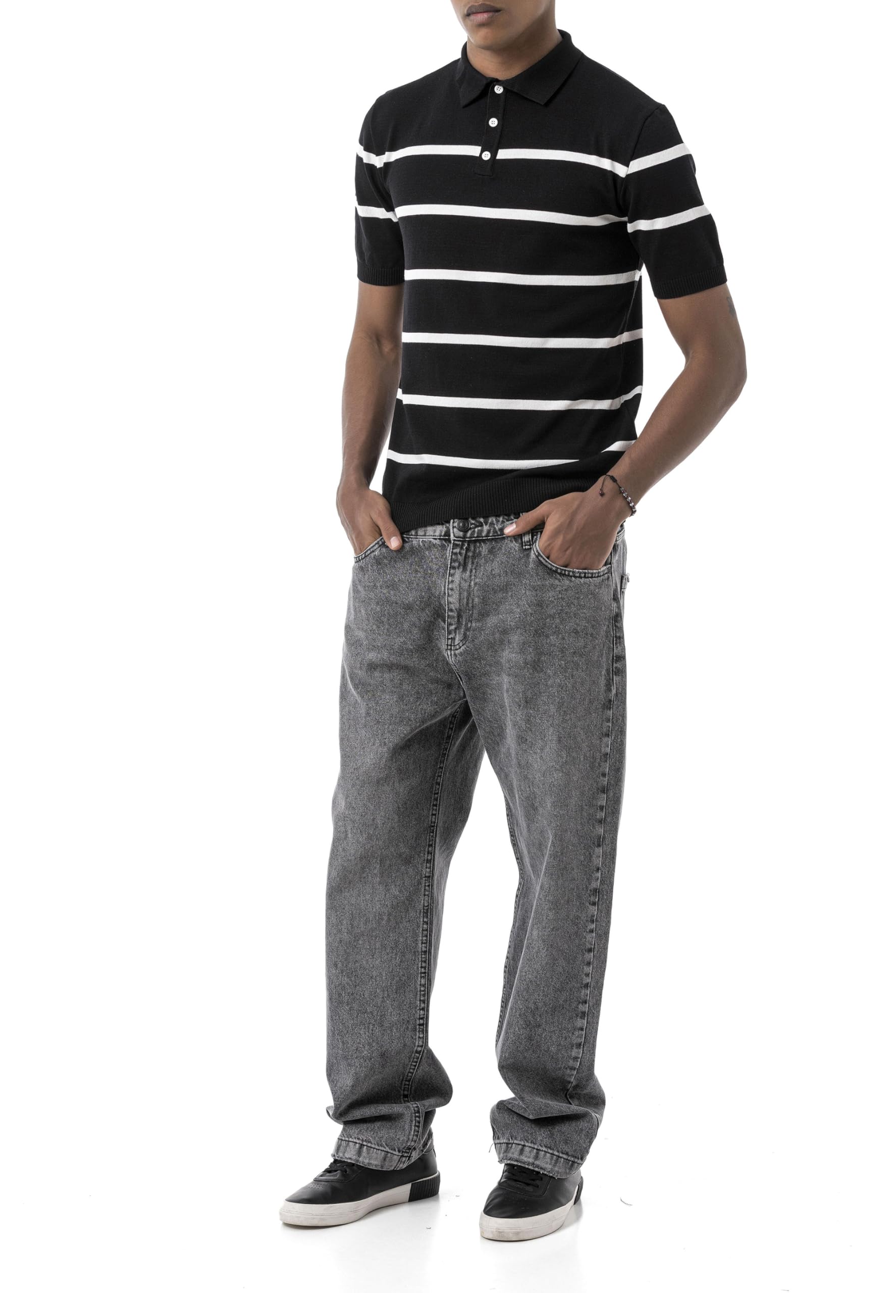 redbridge-by-tarz-cool-poloshirt-kordelstrick-streifen-kurzarm image 3