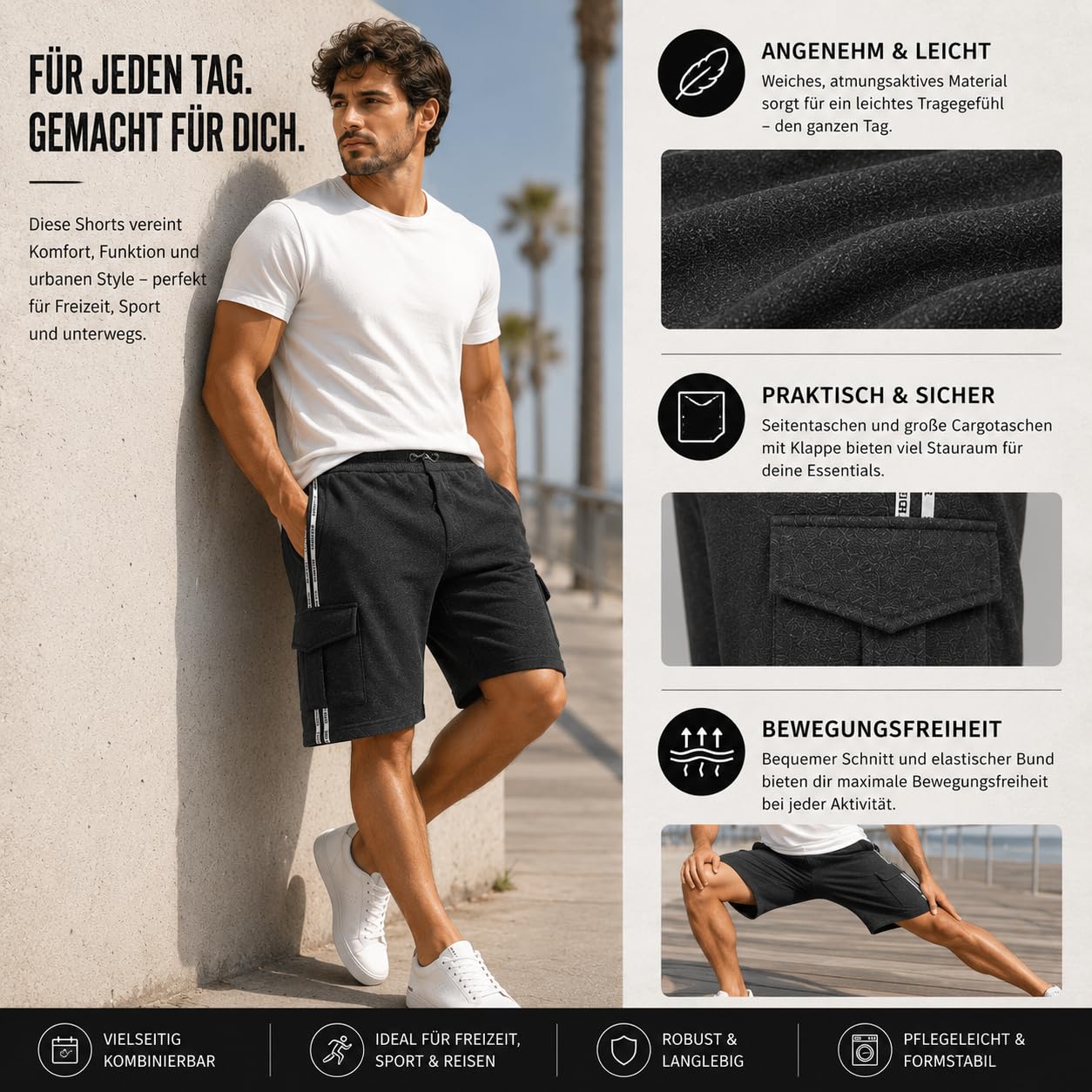 redbridge-cargoshorts-herren-knielang-gr-e-l-taschen image 5