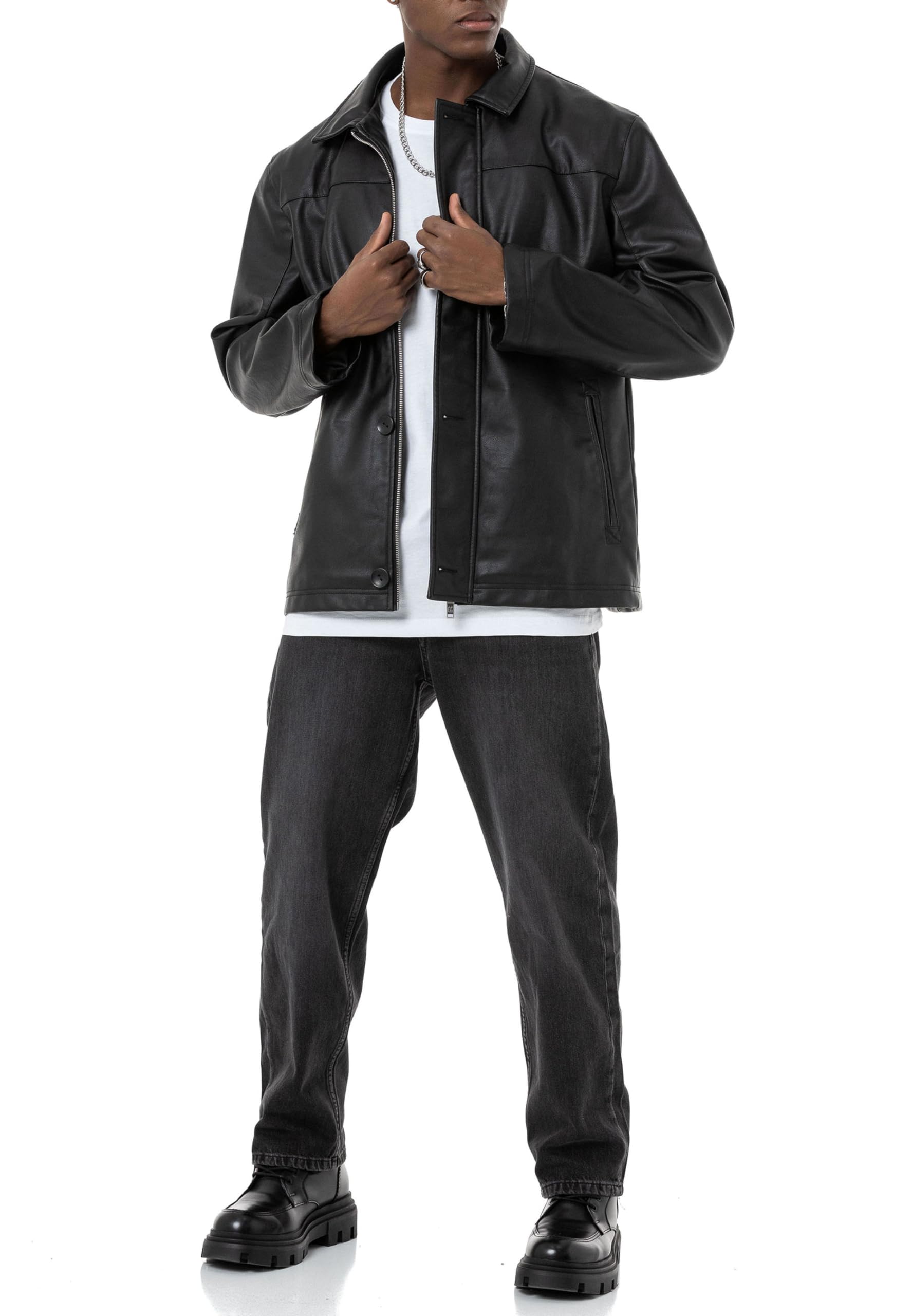 redbridge-jacke-m6135-biker-kunstleder-gr-e-l-schwarz image 5
