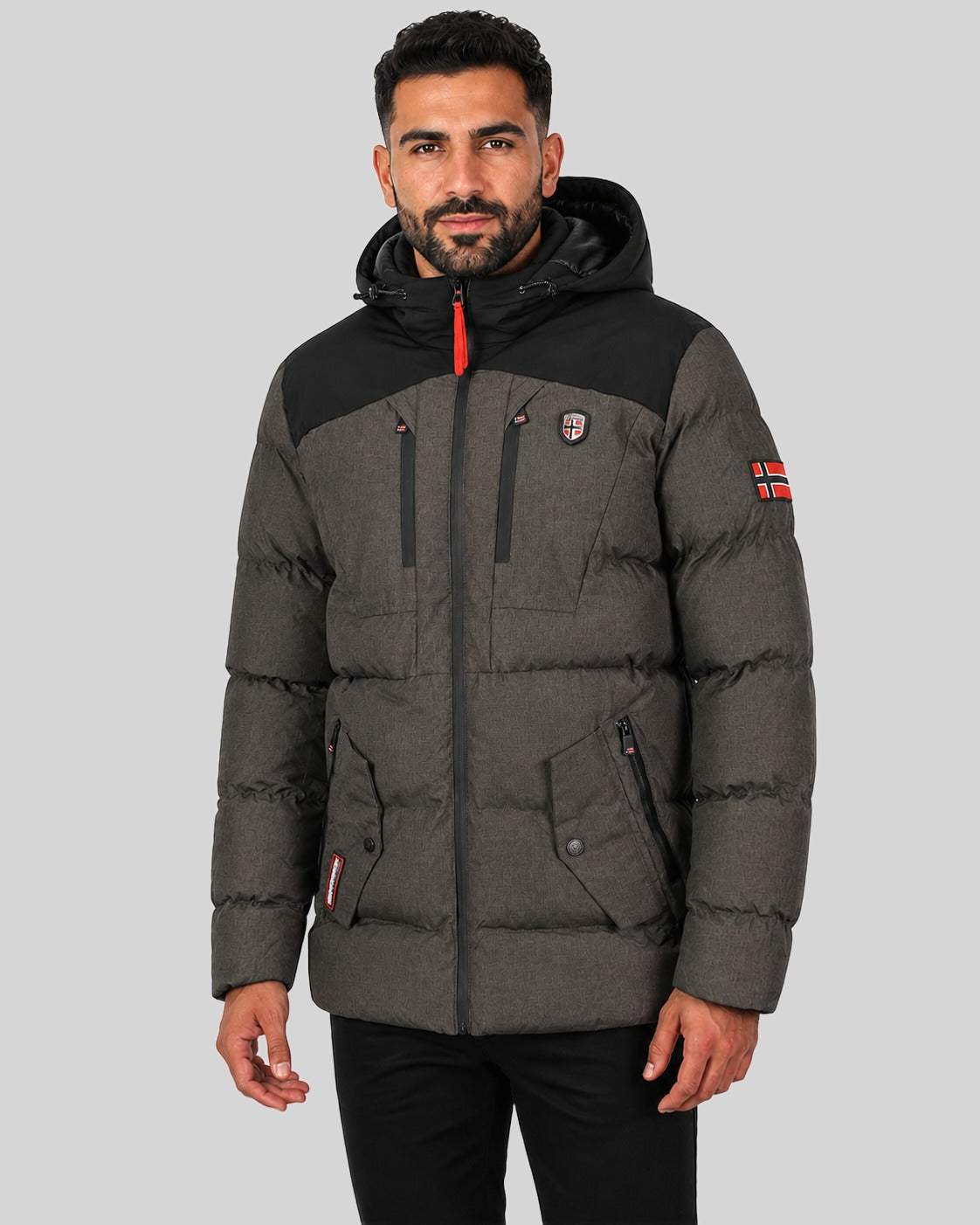 geographical-norway-cashblend-parka-herren-dunkelgrau-kapuze image 4