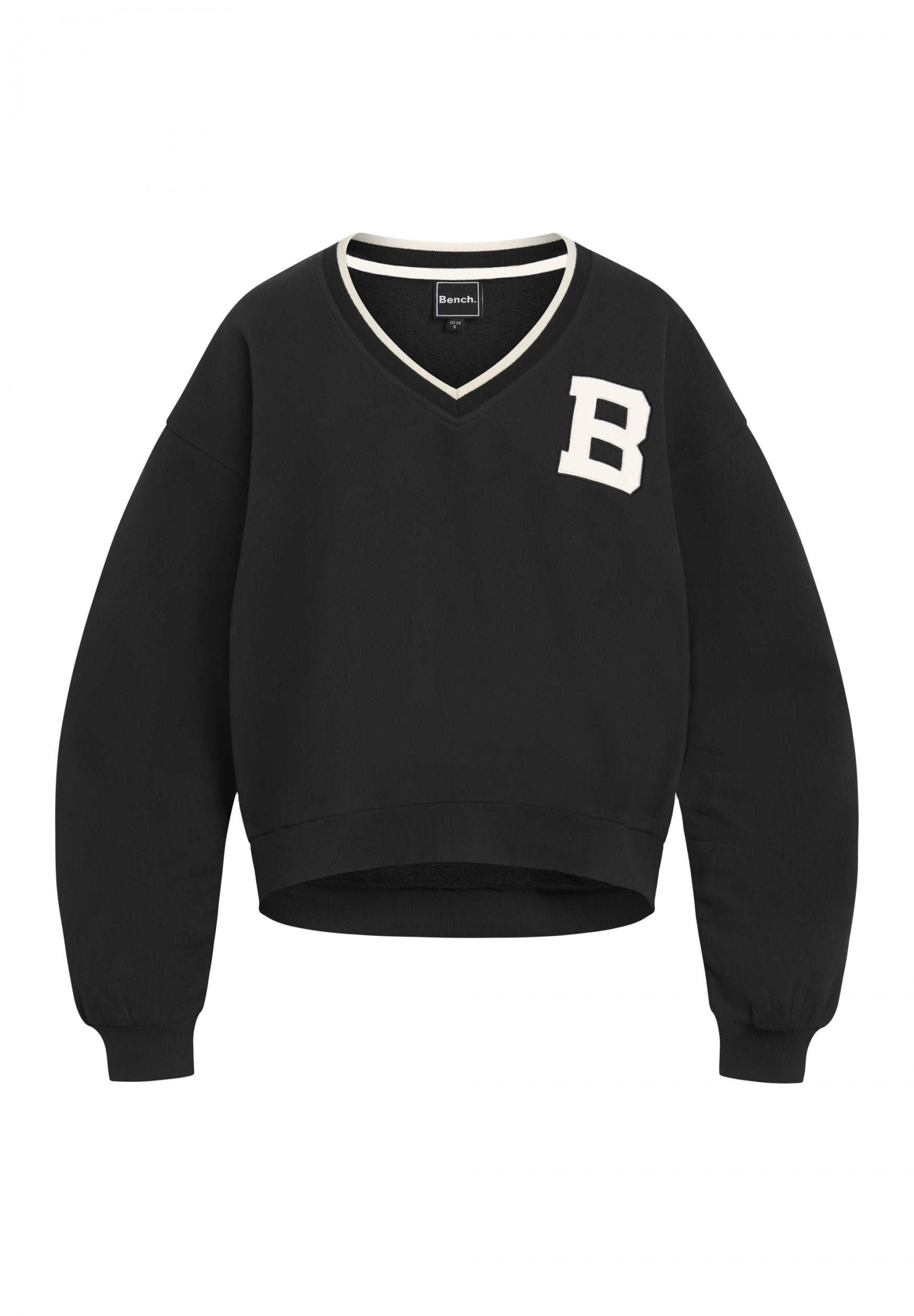 bench-solna-sweater-damen-v-neck-schwarz-cropped image 1