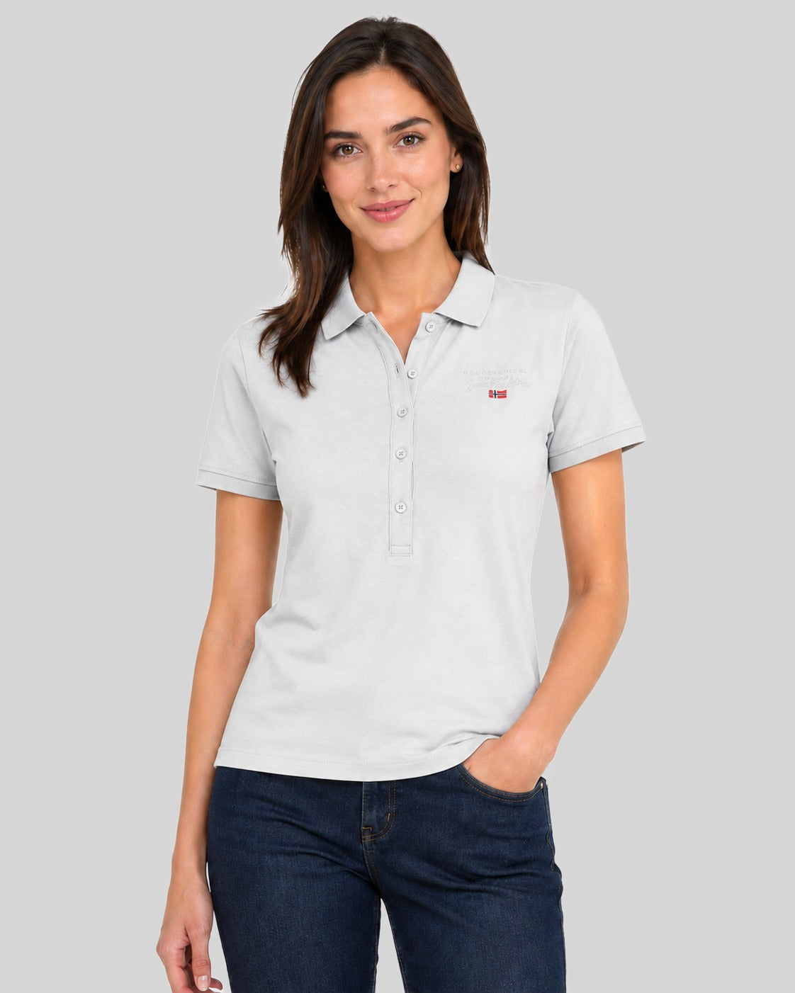 geographical-norway-krystaline-damen-polo-kurzarm-mit-knopfleiste image 7