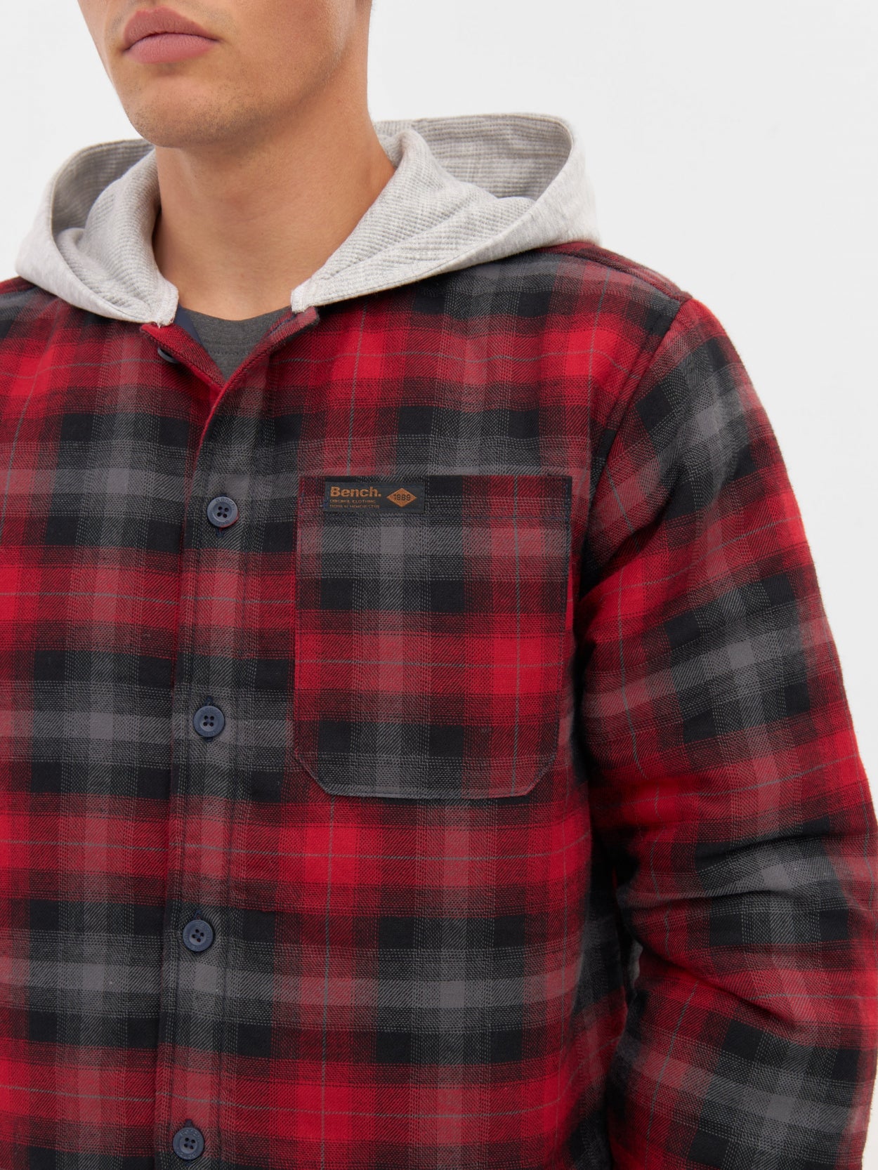 bench-sheppard-herren-karohemd-navy-check-flanell image 4
