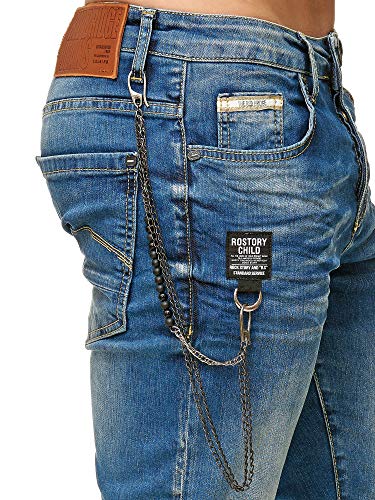redbridge-shorts-jeans-short-denim-herren-blau-w29-used-look image 8