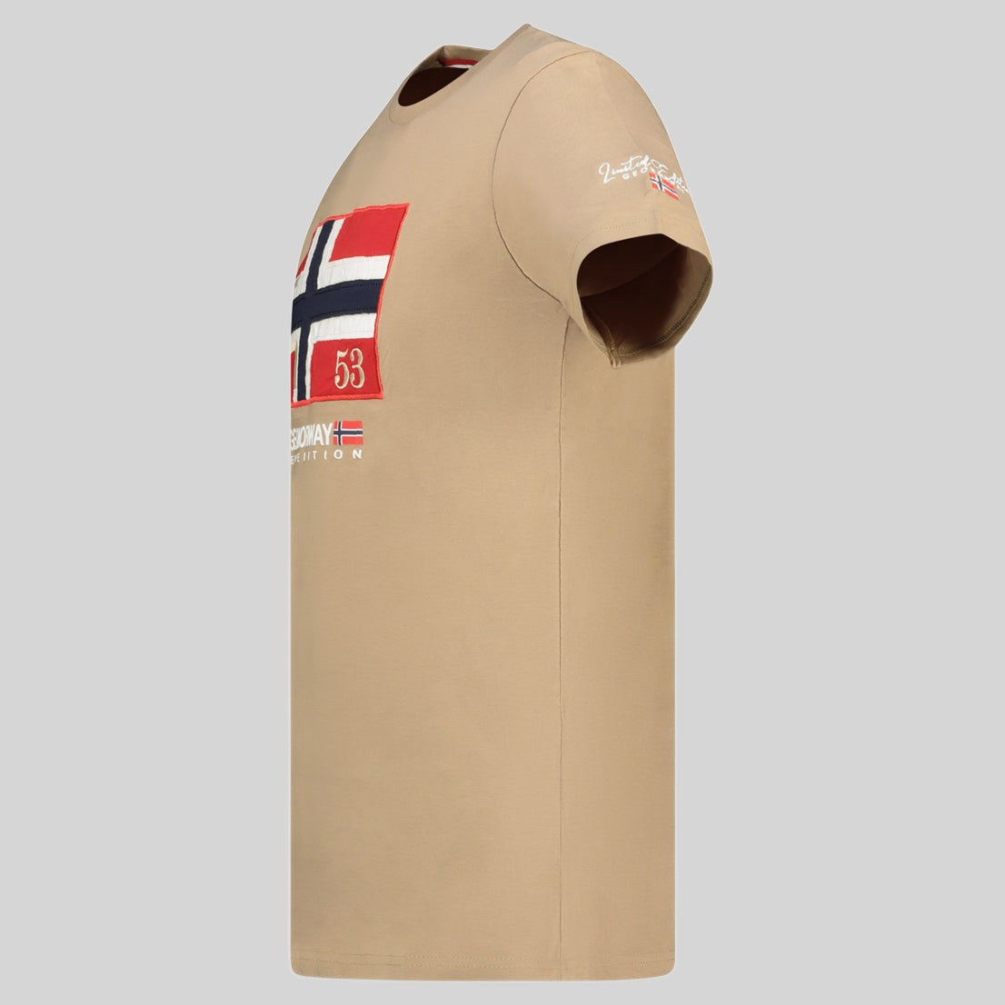 geographical-norway-j-newflag-t-shirt-herren-kaki-rundhals image 4