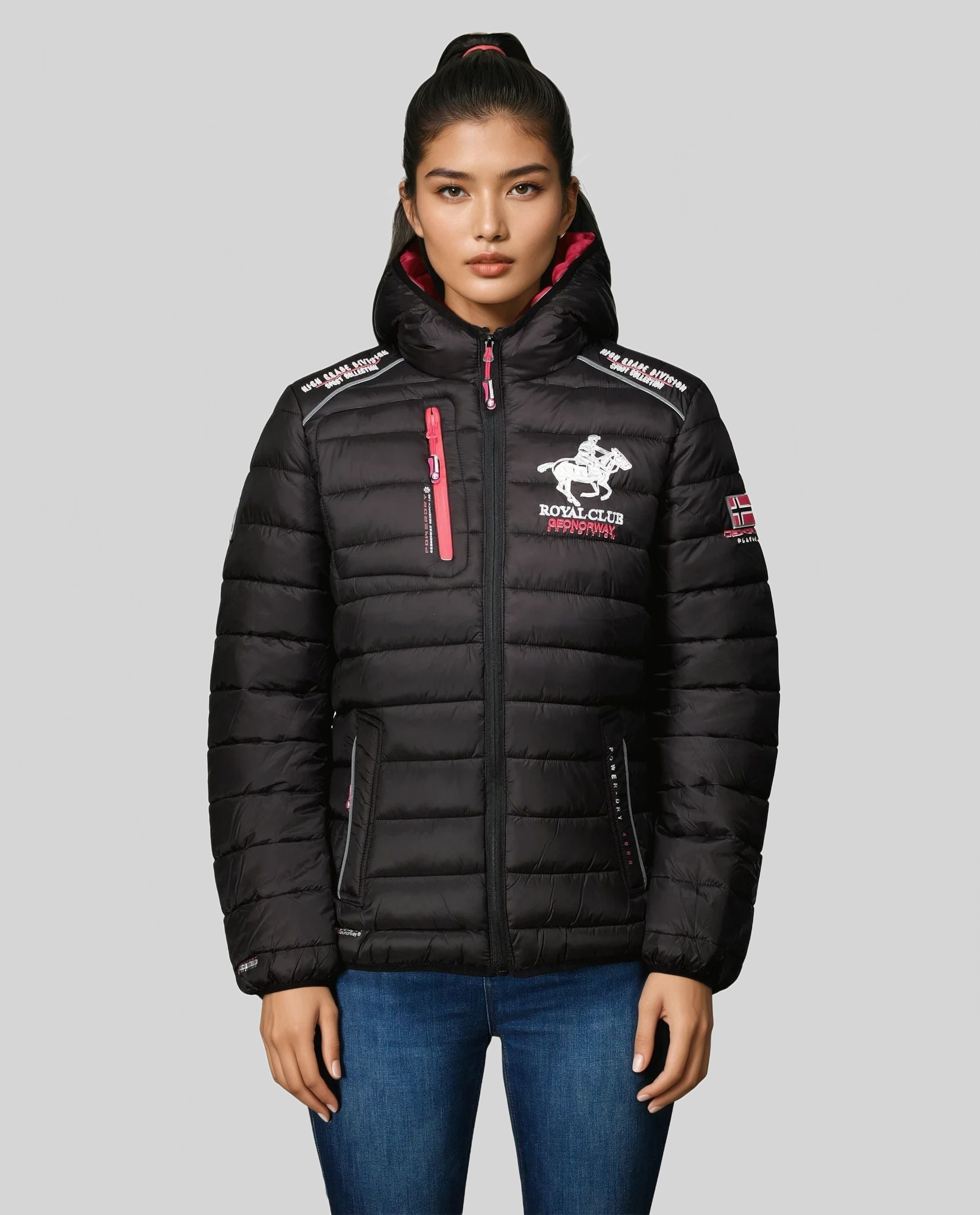 geographical-norway-brick-daunenjacke-damen-schwarz-m-kapuze image 1