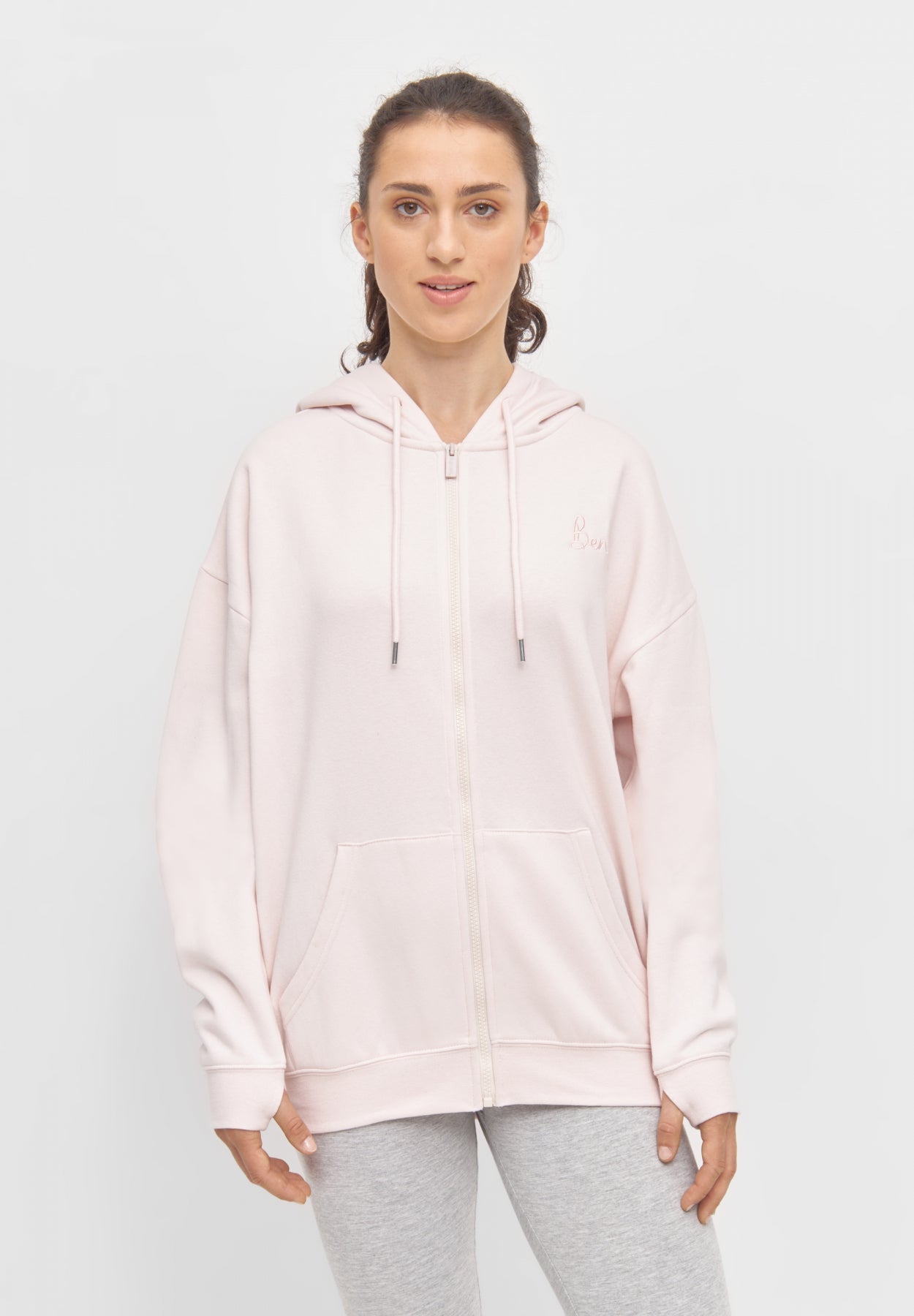 bench-naos-hoodie-damen-kapuzenjacke-rosa-reissverschluss image 2