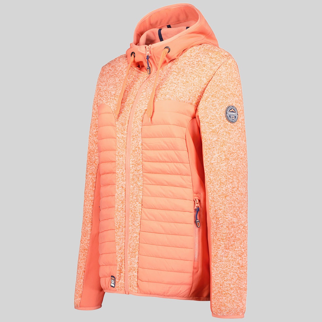 geographical-norway-taqueuse-fleecejacke-damen-koralle-kapuze image 3