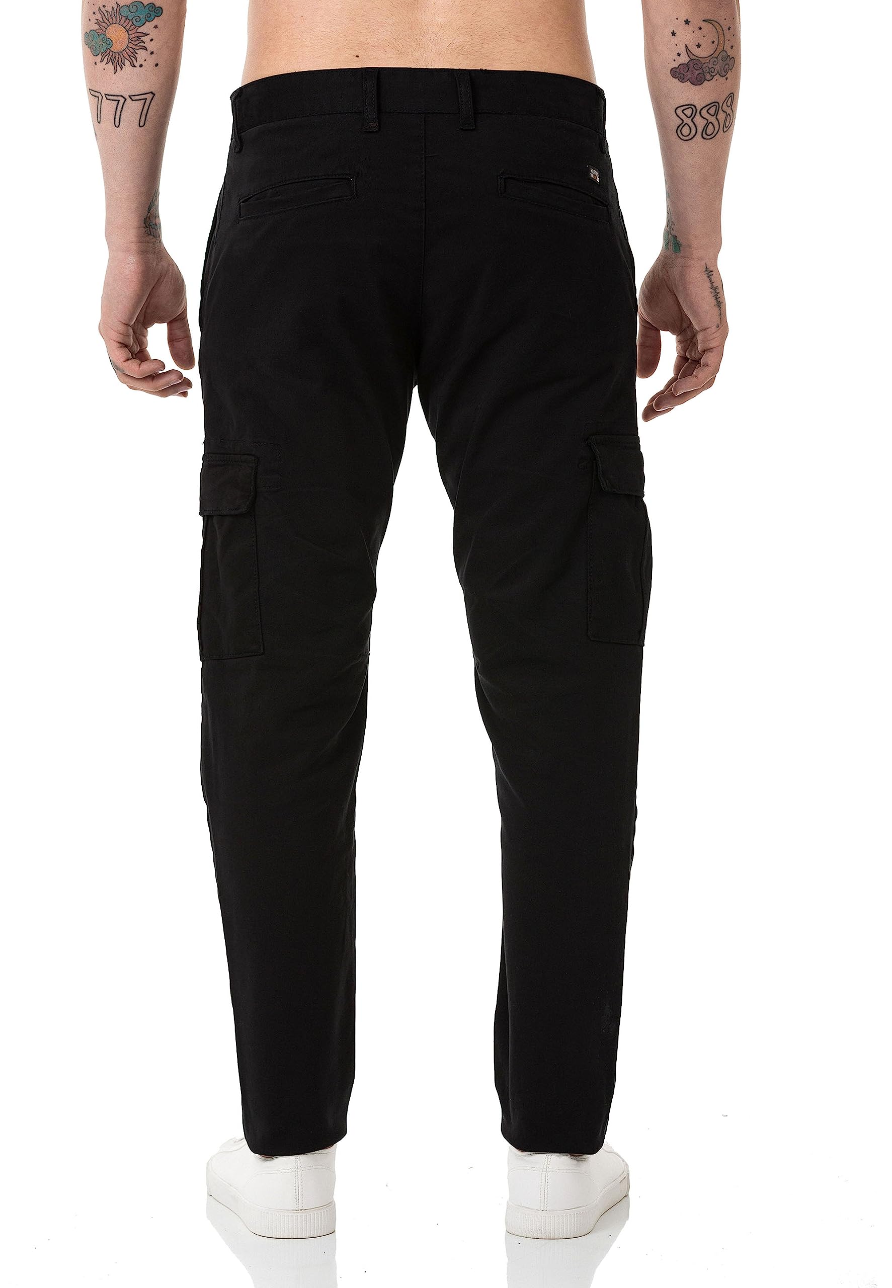 redbridge-cargo-hose-herren-chino-baumwolle-stretch-schwarz image 5