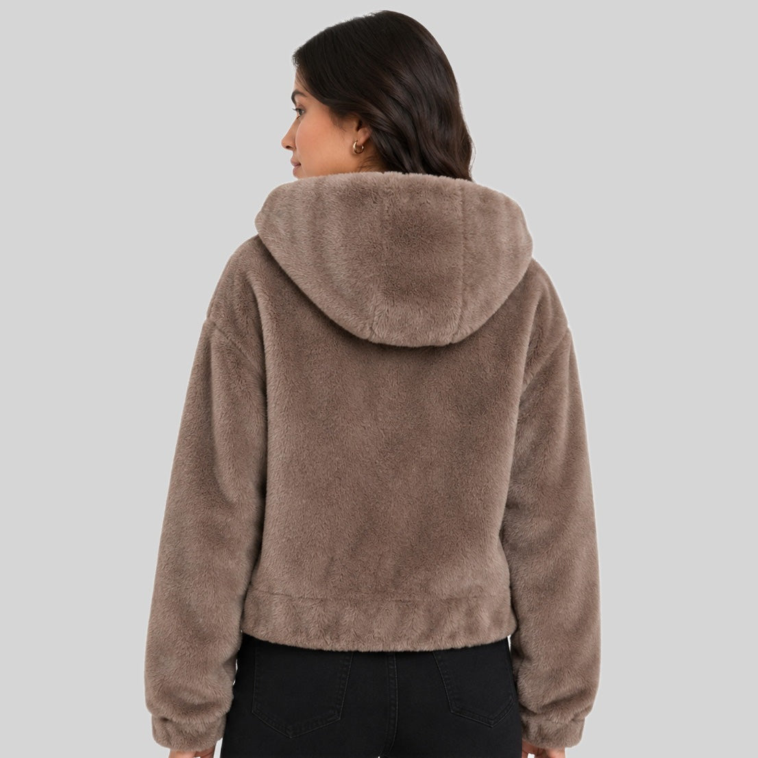geographical-norway-dadani-damen-fleecejacke-taupe-mit-kapuze image 2