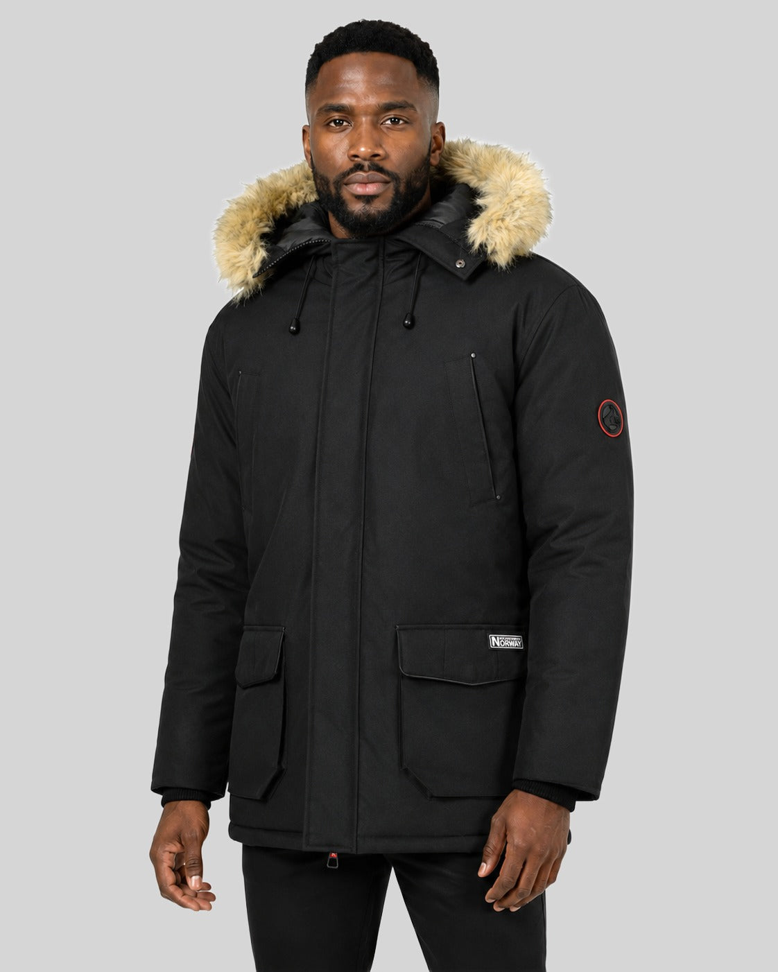 geographical-norway-claude-parka-herren-kaki-winterparka-fellkapuze image 6
