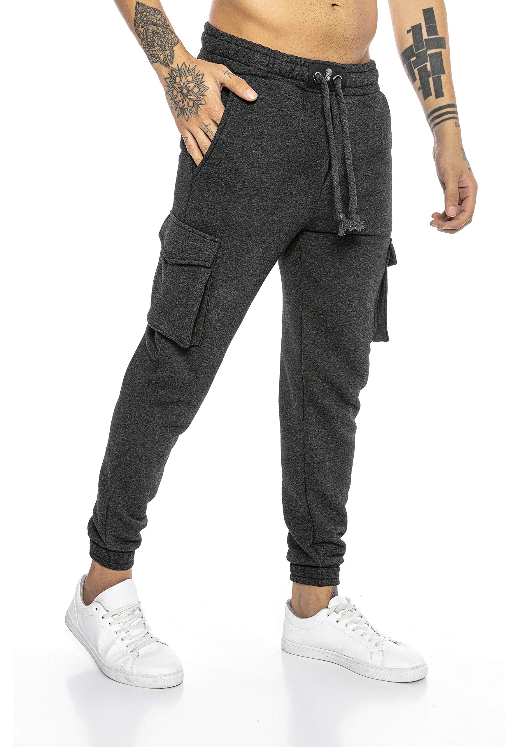 redbridge-cargo-jogginghose-herren-l-silver-skull-baumwolle image 2