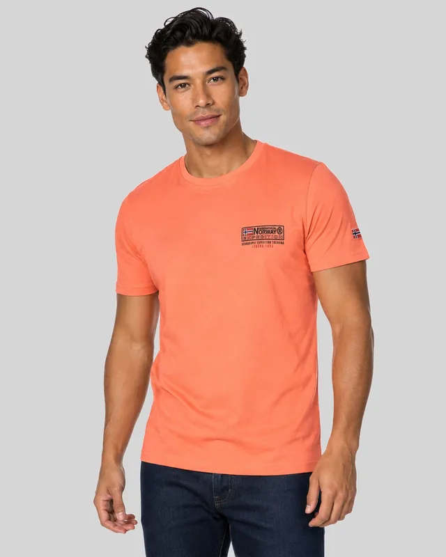 geographical-norway-joffroy-t-shirt-herren-koralle-baumwolle image 1