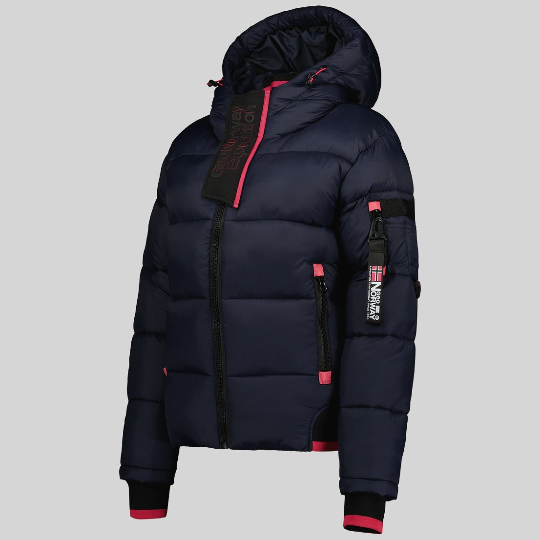 geographical-norway-calix-blouson-marine-rose-steppjacke-kapuze image 3