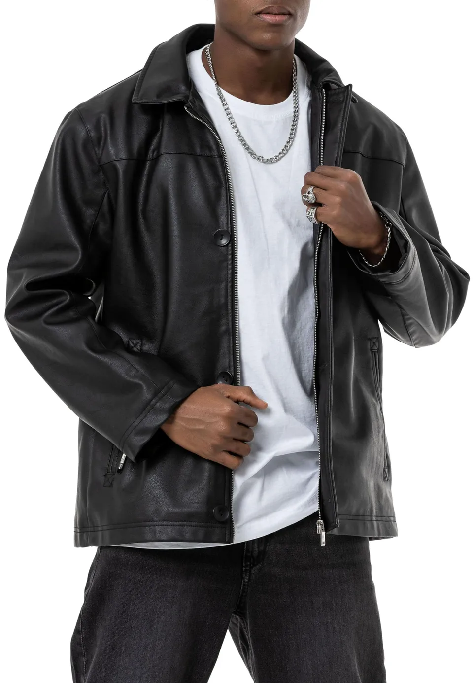 redbridge-jacke-m6135-biker-kunstleder-gr-e-l-schwarz image 1