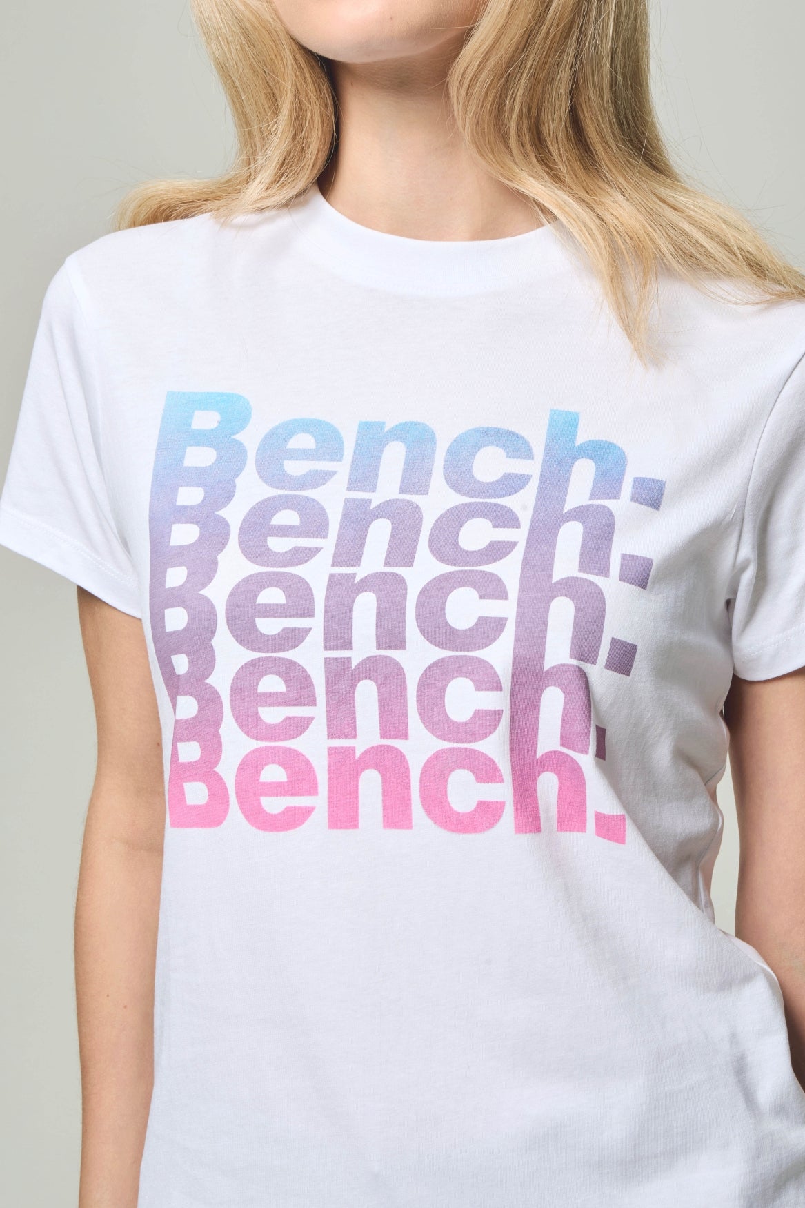 bench-trixe-damen-t-shirt-white-logoprint image 4