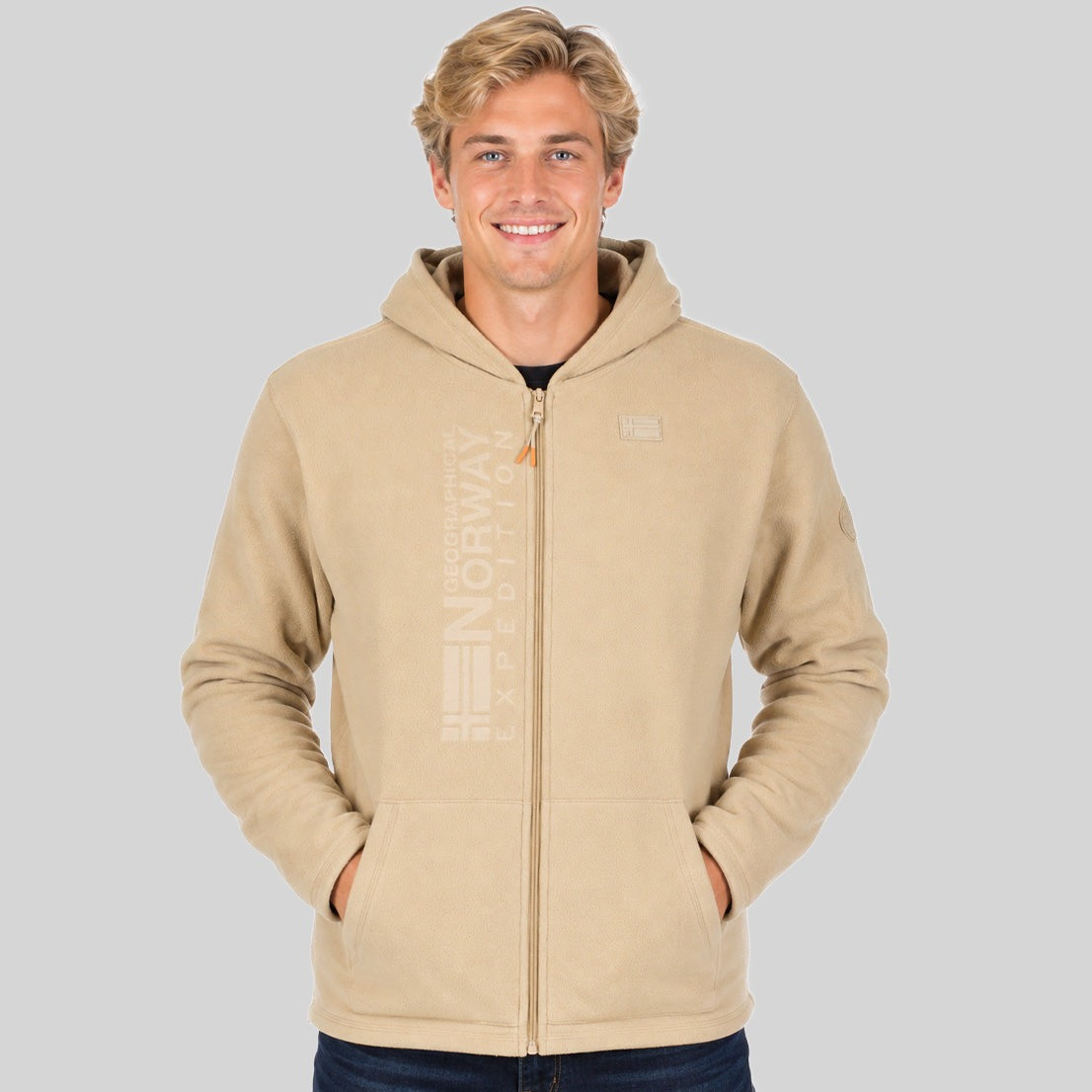 geographical-norway-ulton-fz-herren-fleecejacke-schwarz-kapuze image 7