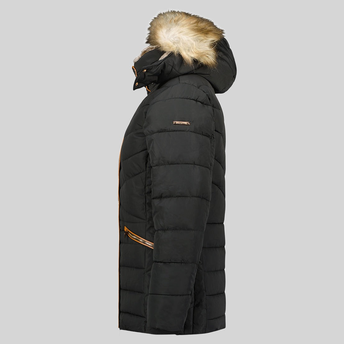 geographical-norway-ajuju-damen-parka-schwarz-fellkapuze image 8