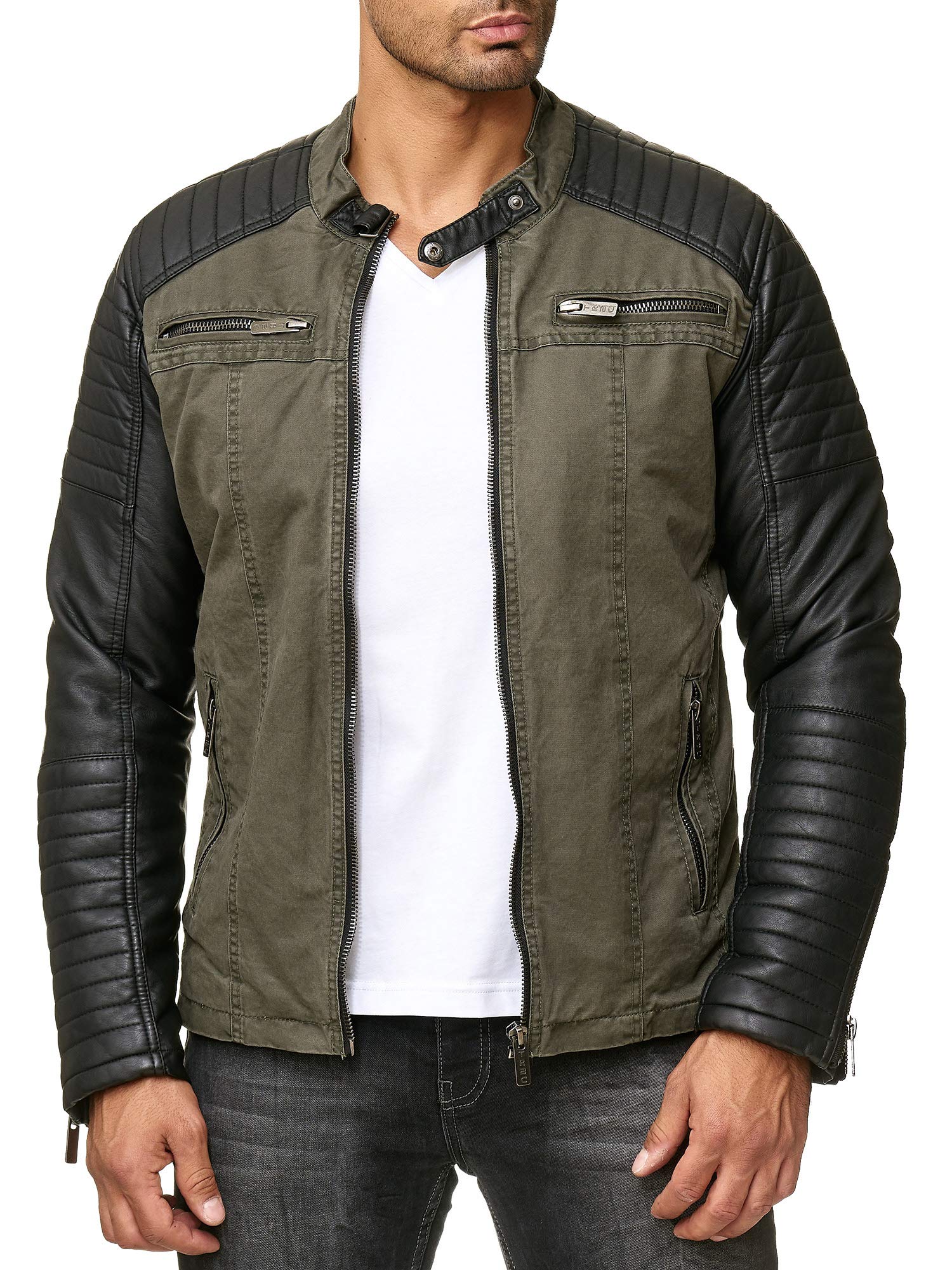 redbridge-m6013-bikerjacke-echtleder-bergangsjacke-schwarz image 6