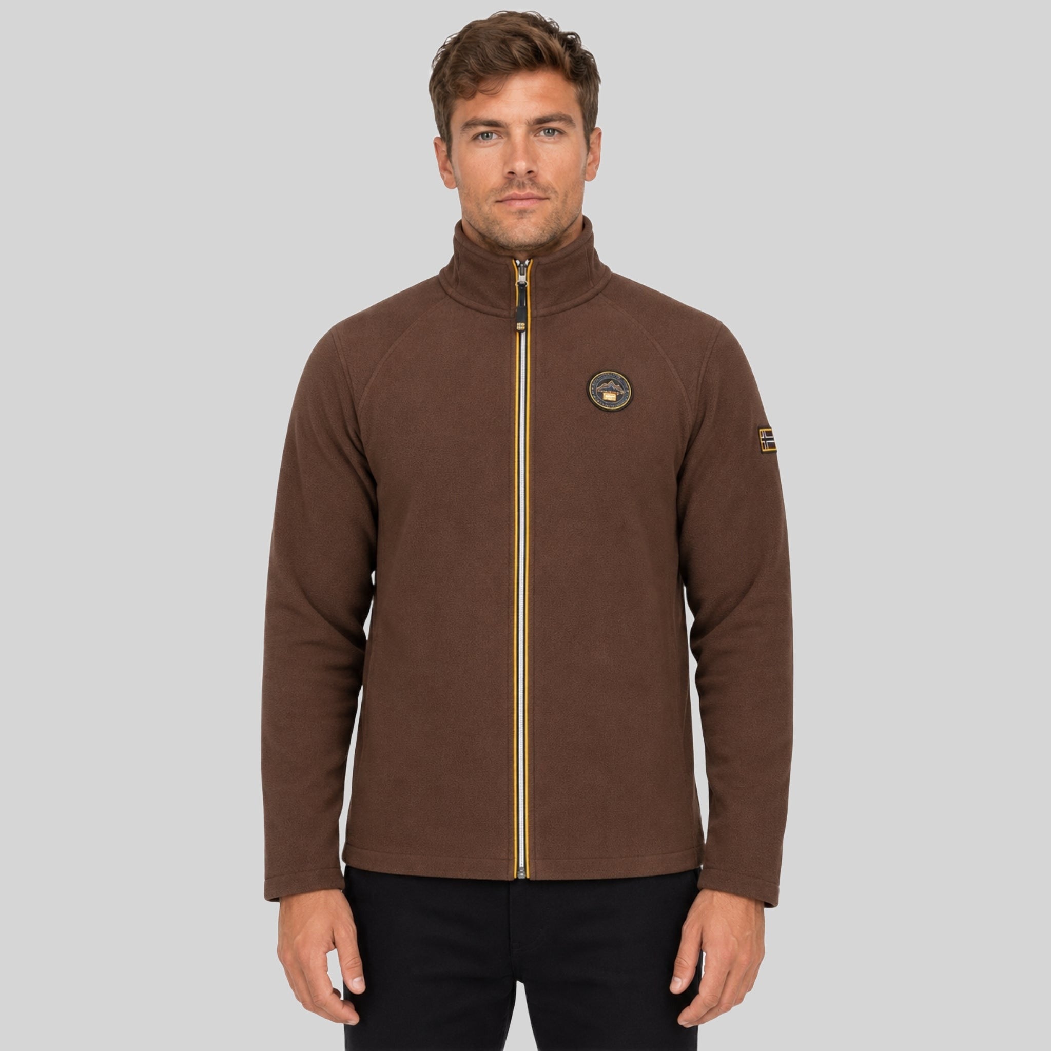 geographical-norway-tugim-hz-fleecepullover-herren-kaki-zip image 6