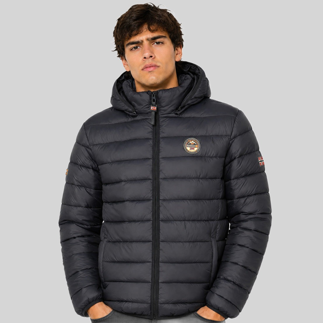 geographical-norway-amigoflag-herren-doudoune-kapuze-schwarz image 7