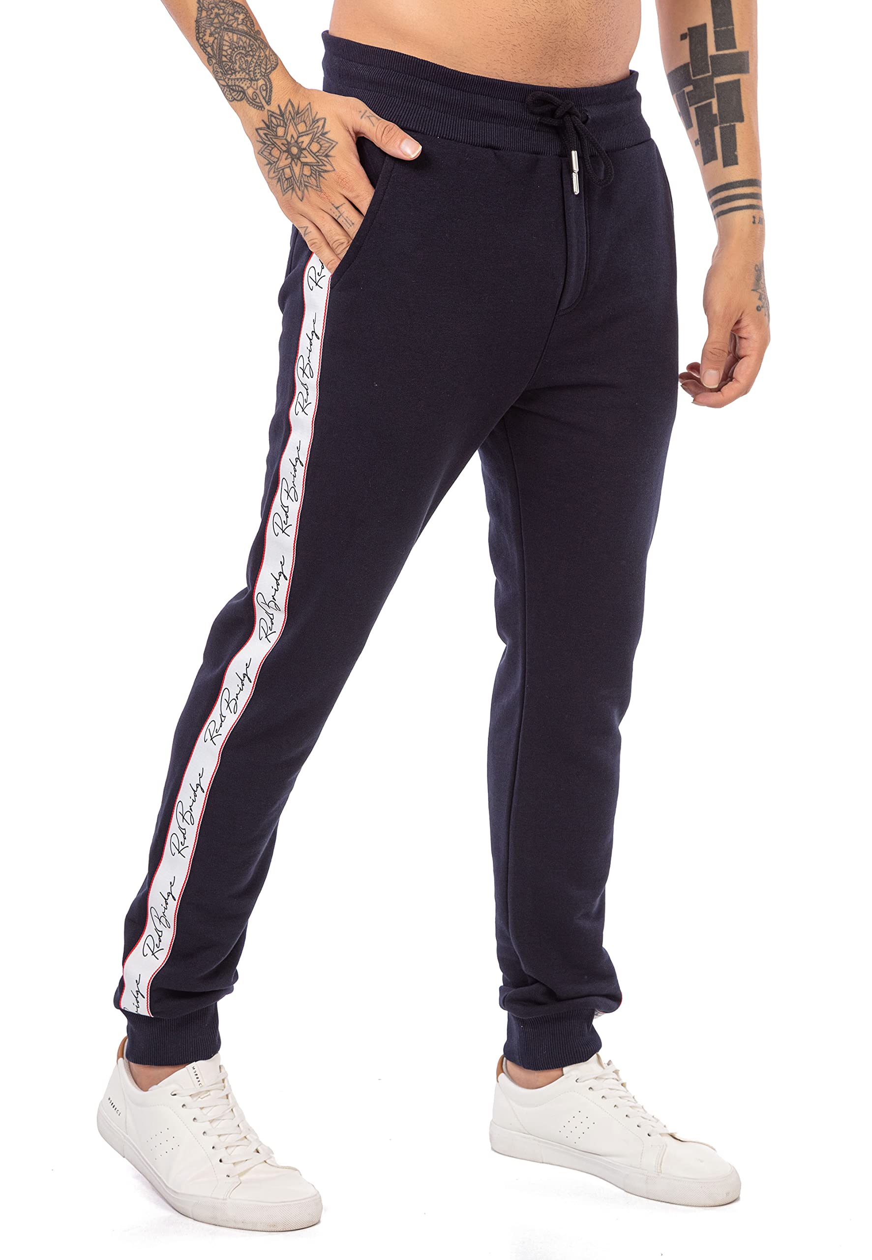 redbridge-hosen-jogginghose-sweatpants-schwarz-l-mit-streifen image 8