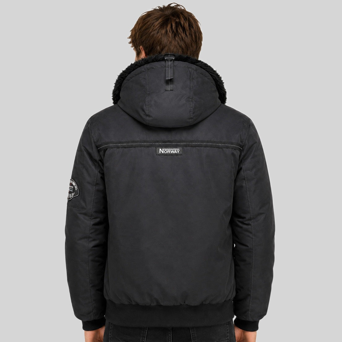geographical-norway-dady-herren-winterparka-schwarz-mit-fell image 2