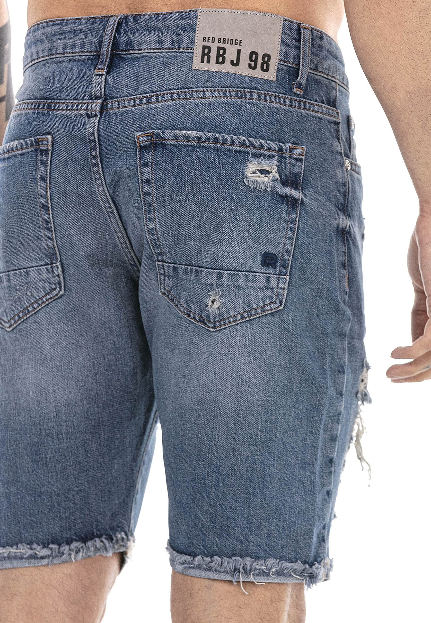 redbridge-shorts-jeans-shorts-herren-denim-blau-2-destroyed-look image 6