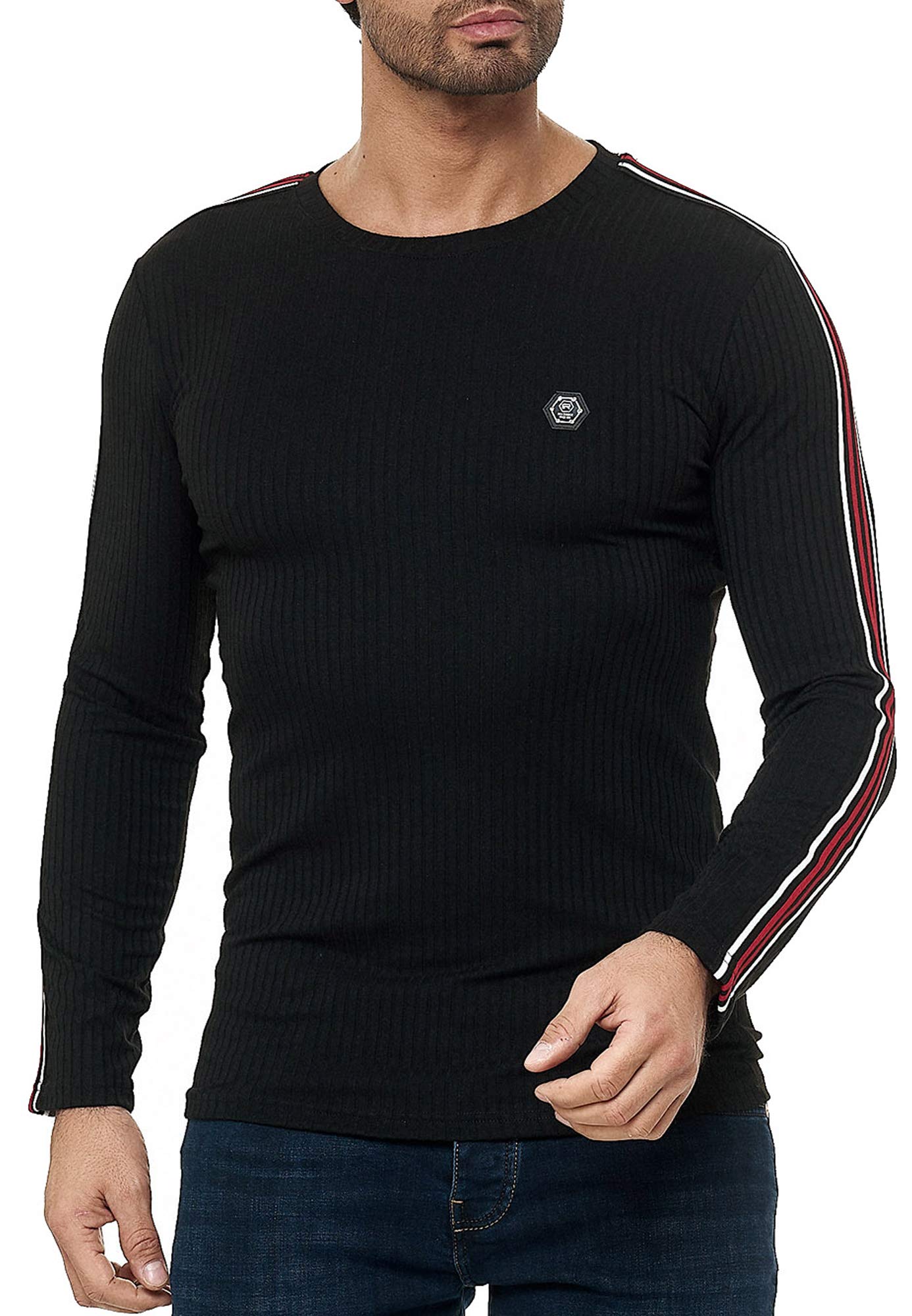 redbridge-longsleeves-herren-slim-fit-langarm-schwarz image 2