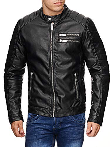 redbridge-m6034-bikerjacke-kunstleder-herren-schwarz-gef-ttert image 7