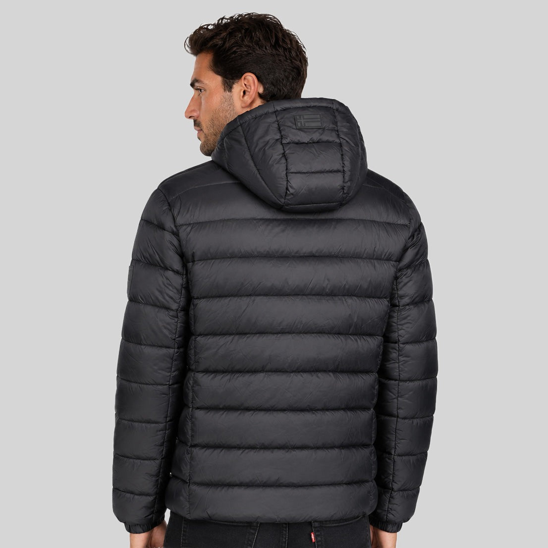 geographical-norway-drapeau-herren-steppjacke-schwarz-schwarz-kapuze-leicht image 2