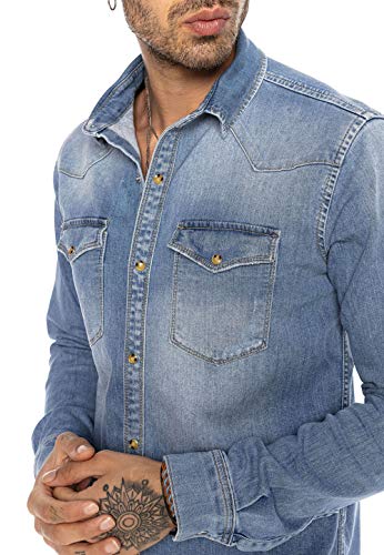 redbridge-premium-denim-jeanshemd-herren-langarm-casual image 7