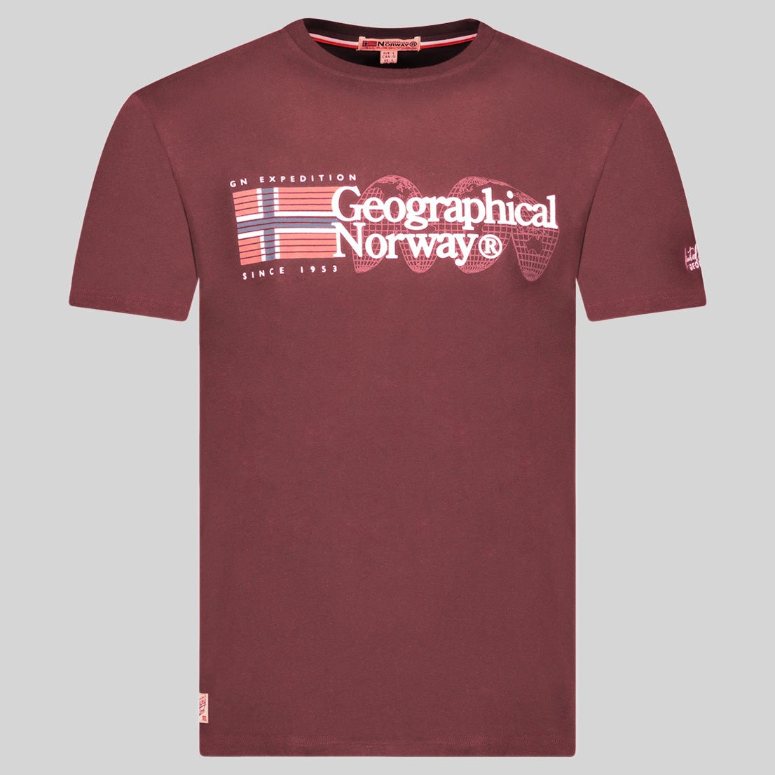 geographical-norway-jaramont-herren-t-shirt-bordeaux-print image 8