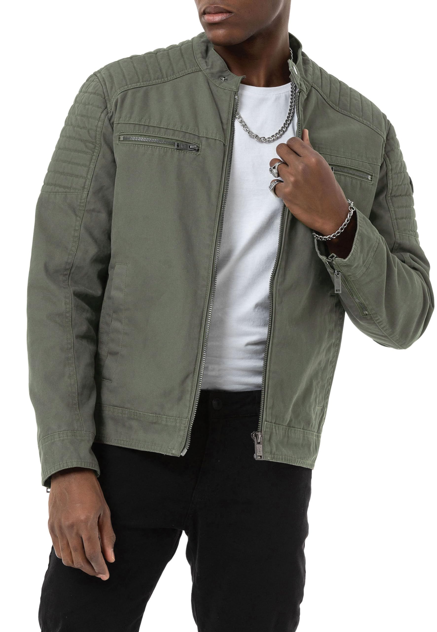 redbridge-jacke-herren-biker-m6138-xxl-schwarz-baumwolle image 2