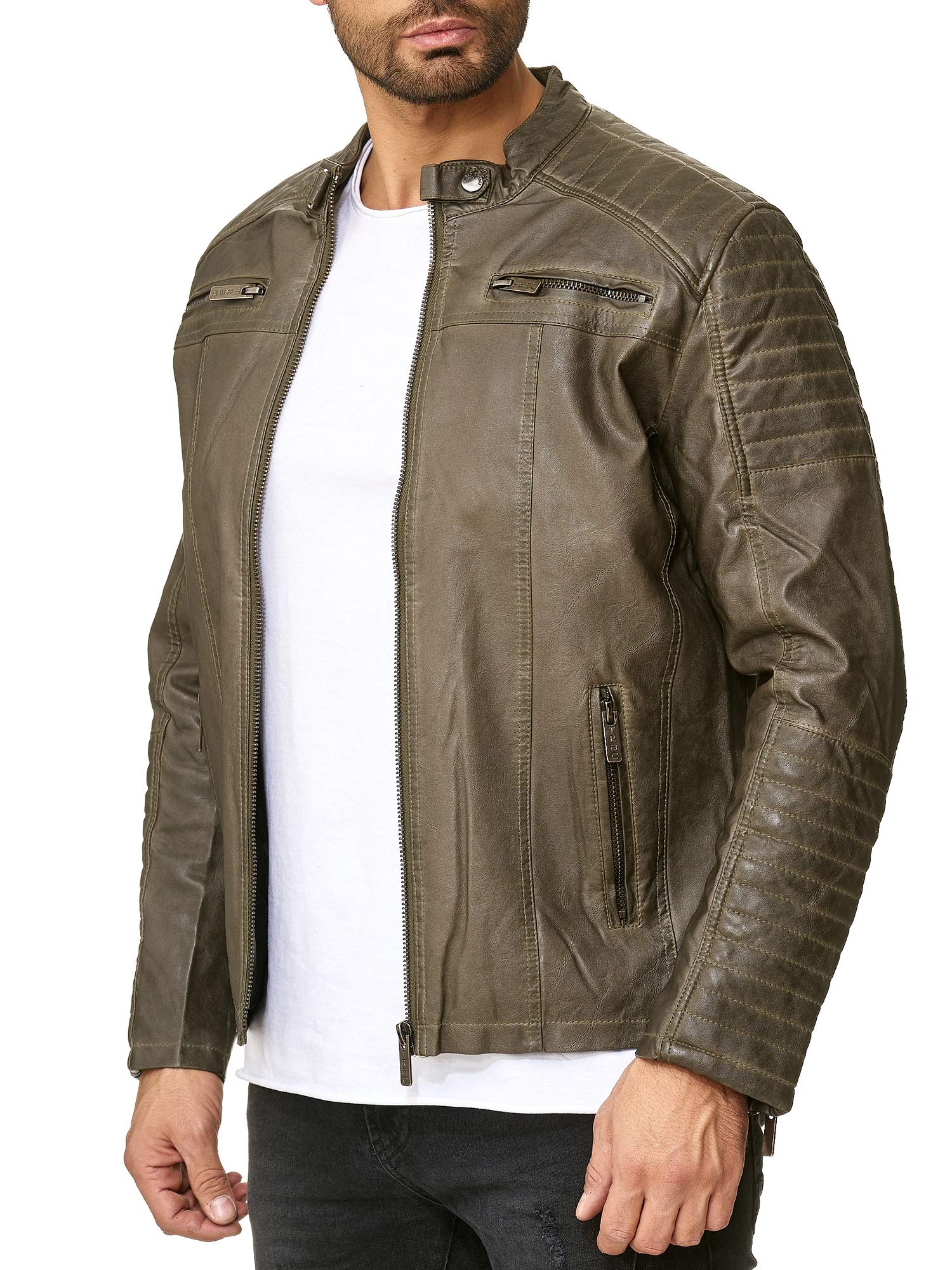 redbridge-m6013-bikerjacke-echtleder-bergangsjacke-schwarz image 2