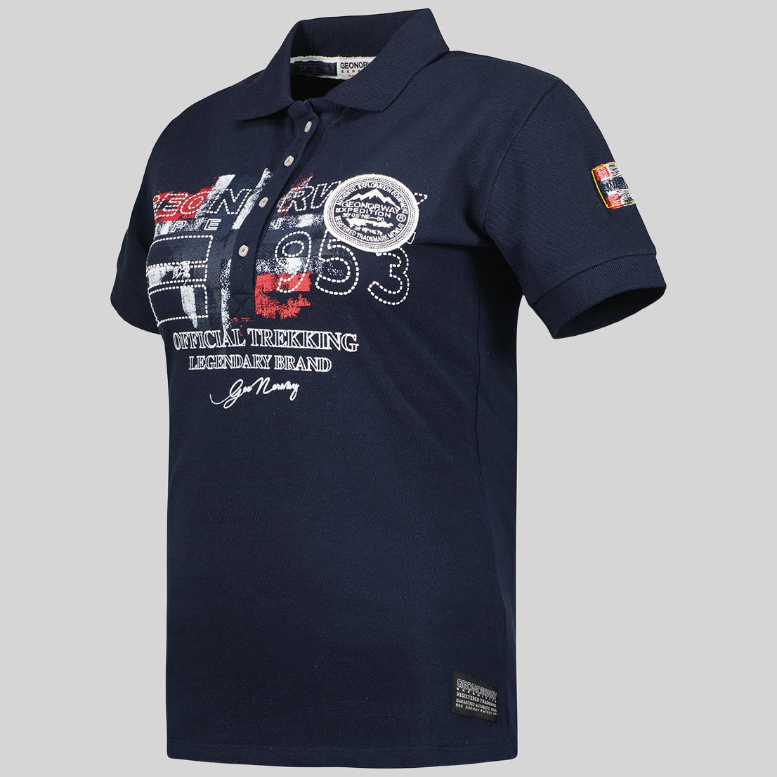 geographical-norway-kerry-damen-polo-marine-kurzarm-mit-print image 3