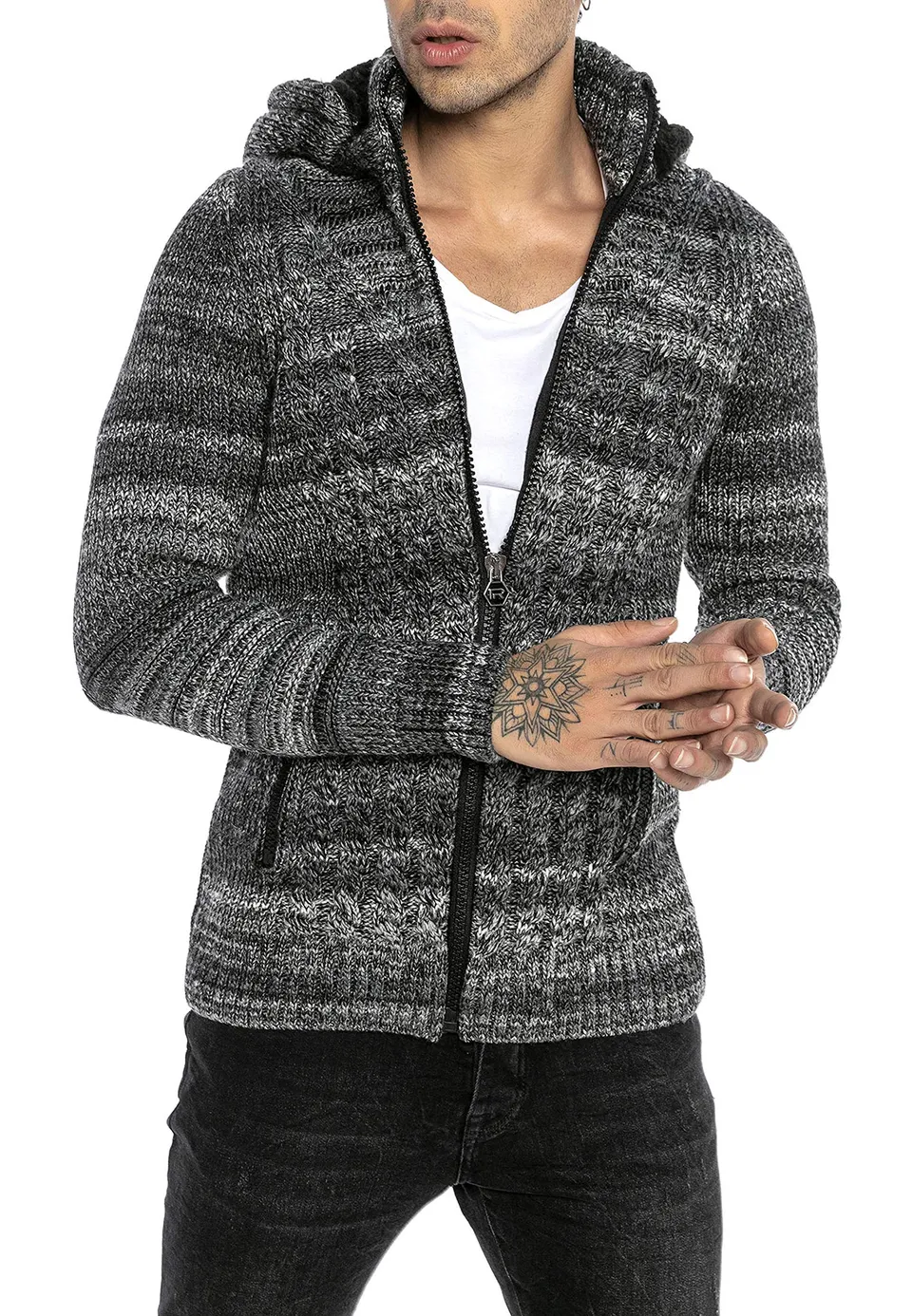 redbridge-cardigan-strickjacke-herren-mit-kapuze-rei-verschluss image 1